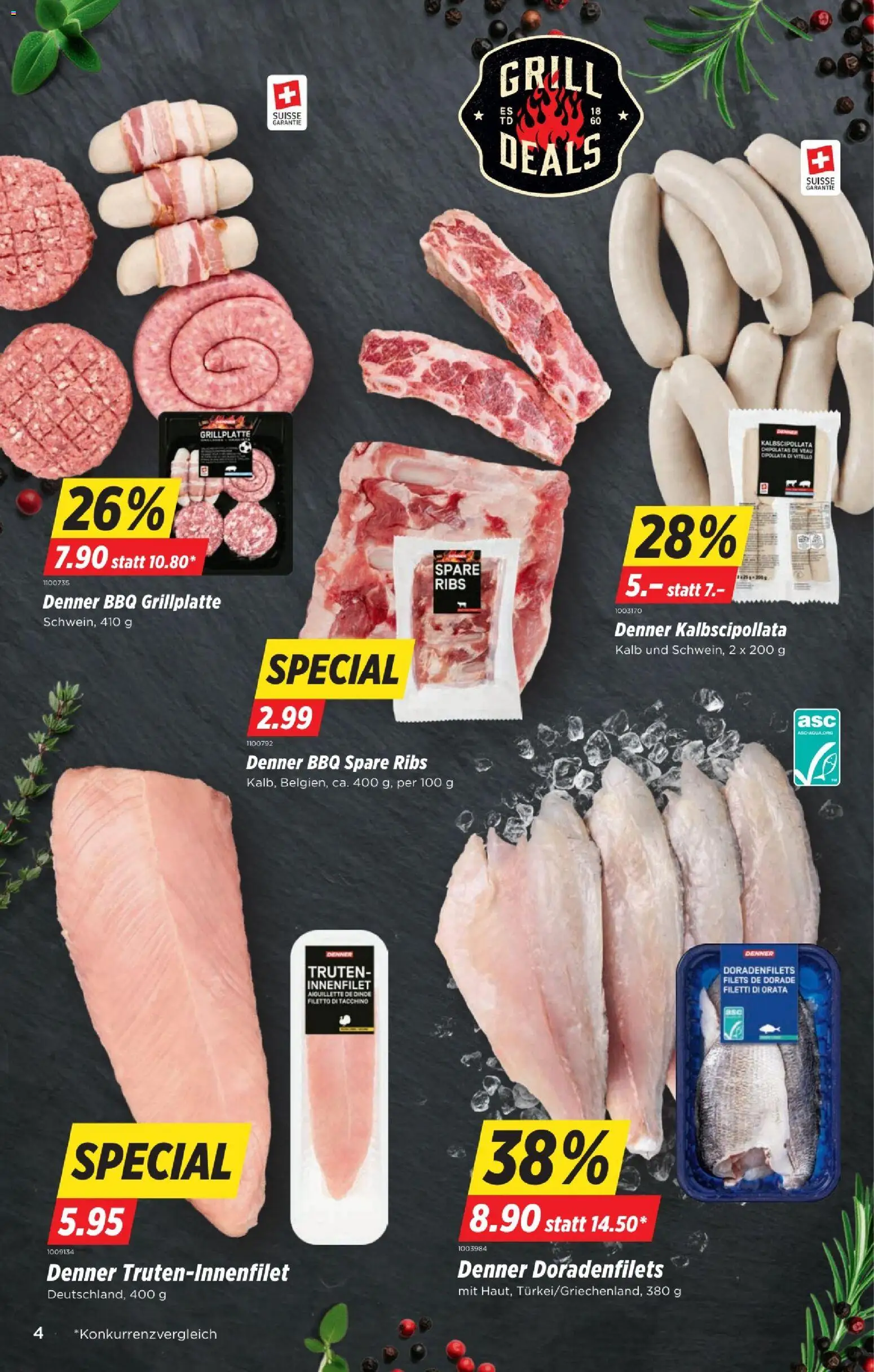 Denner aktionen – gültig ab 21.05.2026 | Seite: 4 | Produkte: Spare Ribs, Grill