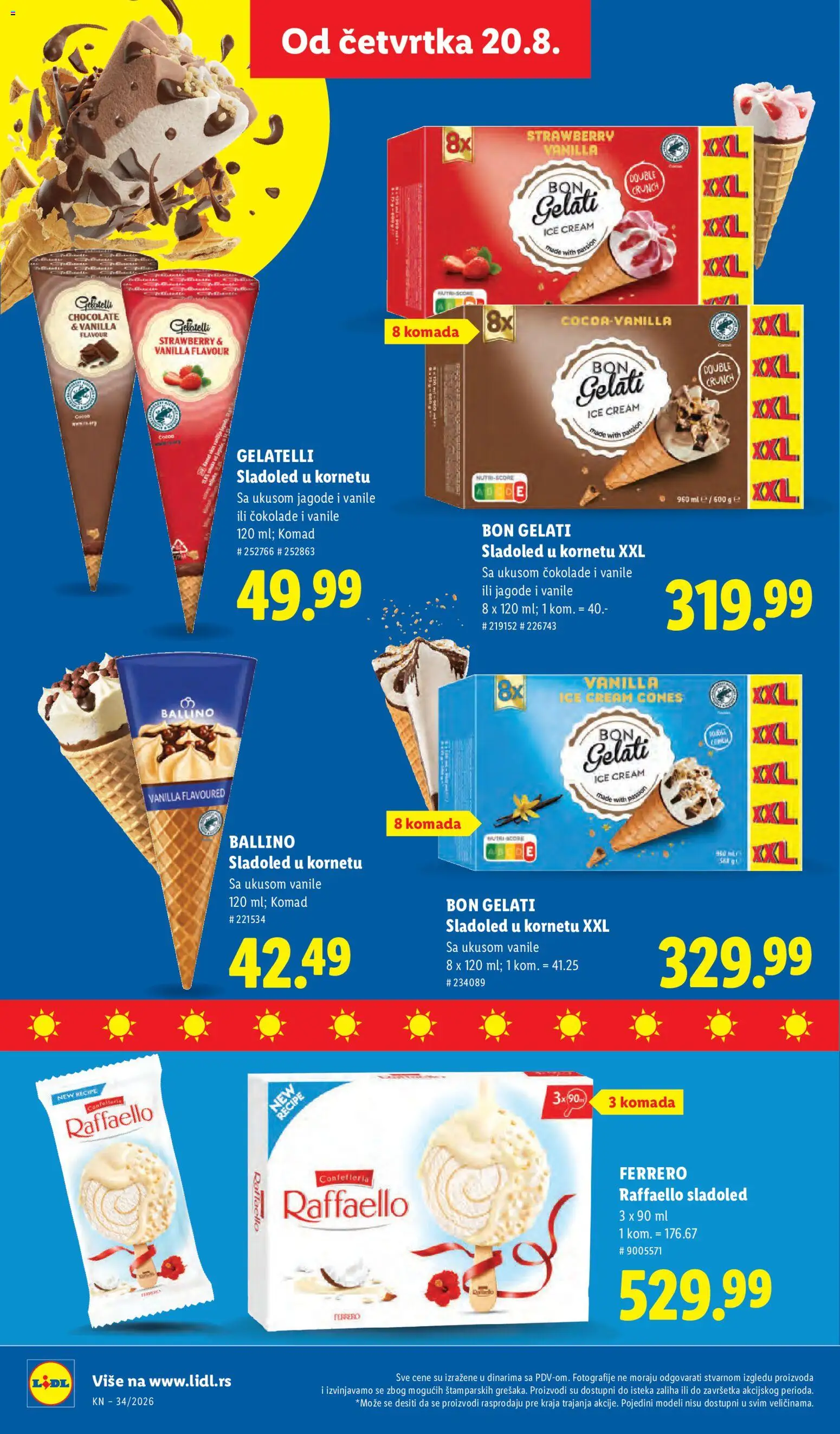 Lidl katalog - važi od 20.08.2026 | Strana: 46 | Proizvode: Jagode, Raffaello, Sladoled, Ferrero