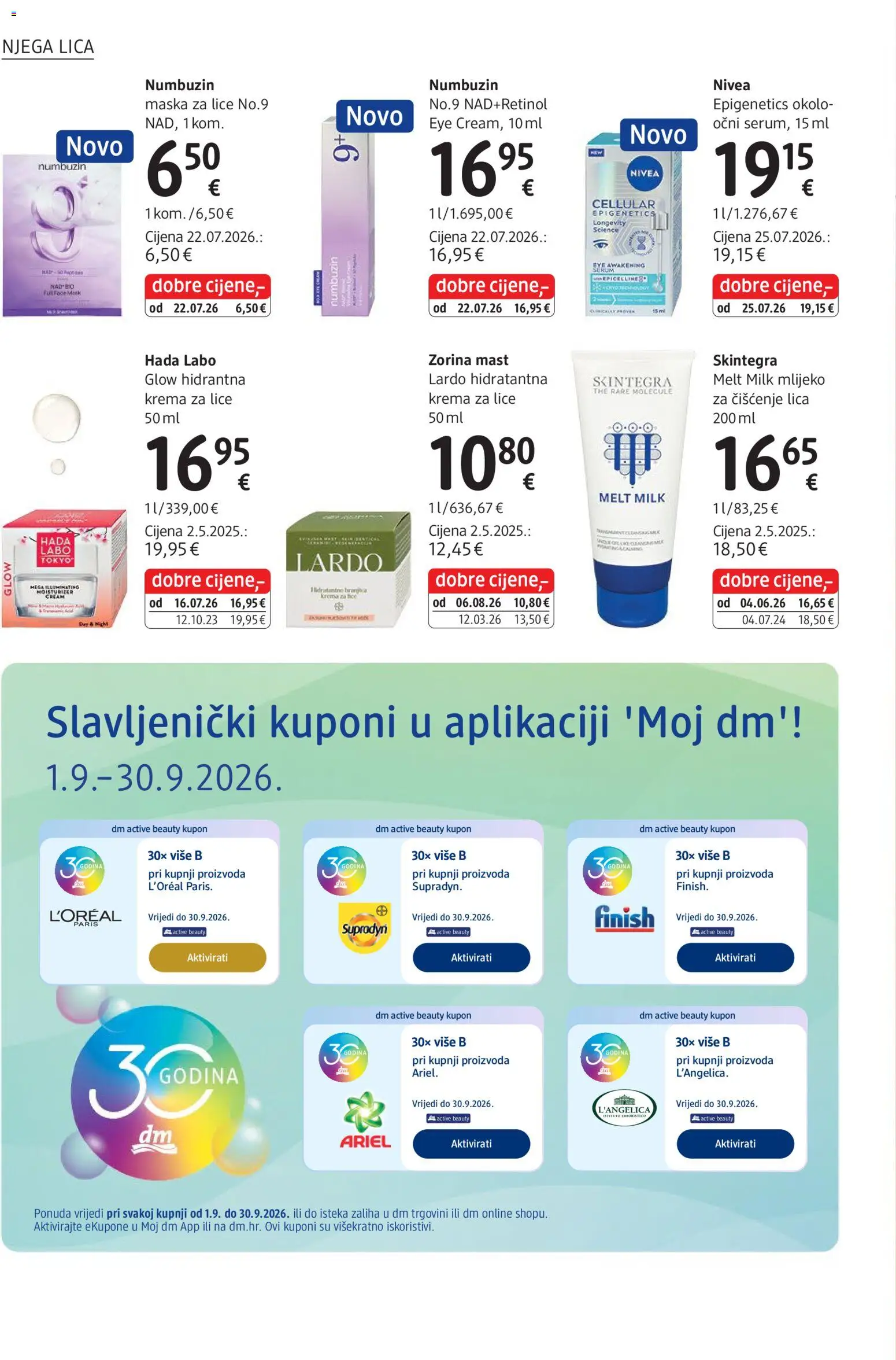 DM katalog | vrijedi od 01.09.2026 | Stranica: 28 | Proizvodi: Mast, Krema za lice, Maska za lice, L'Angelica