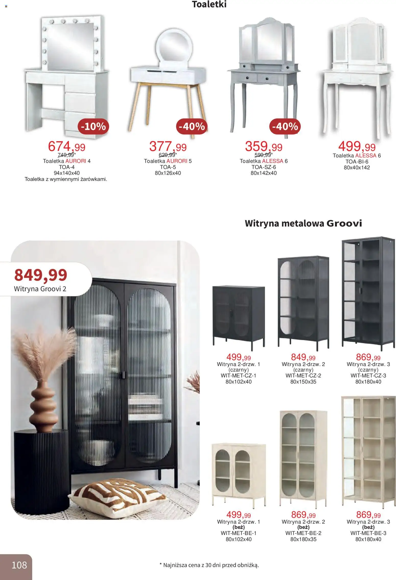 Bodzio Katalog od 01.10.2026 | Strona: 108 | Produkty: Witryna, Toaletka
