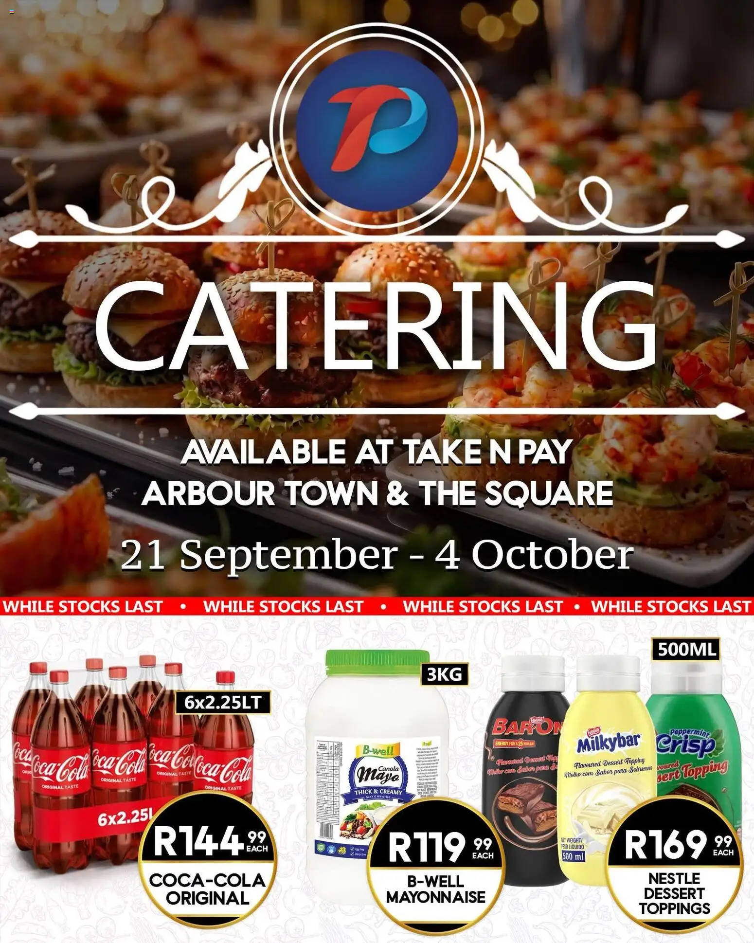 New Take n Pay catalogue – valid from 21/09/2026 | Page: 1 | Products: Dessert, Mayonnaise