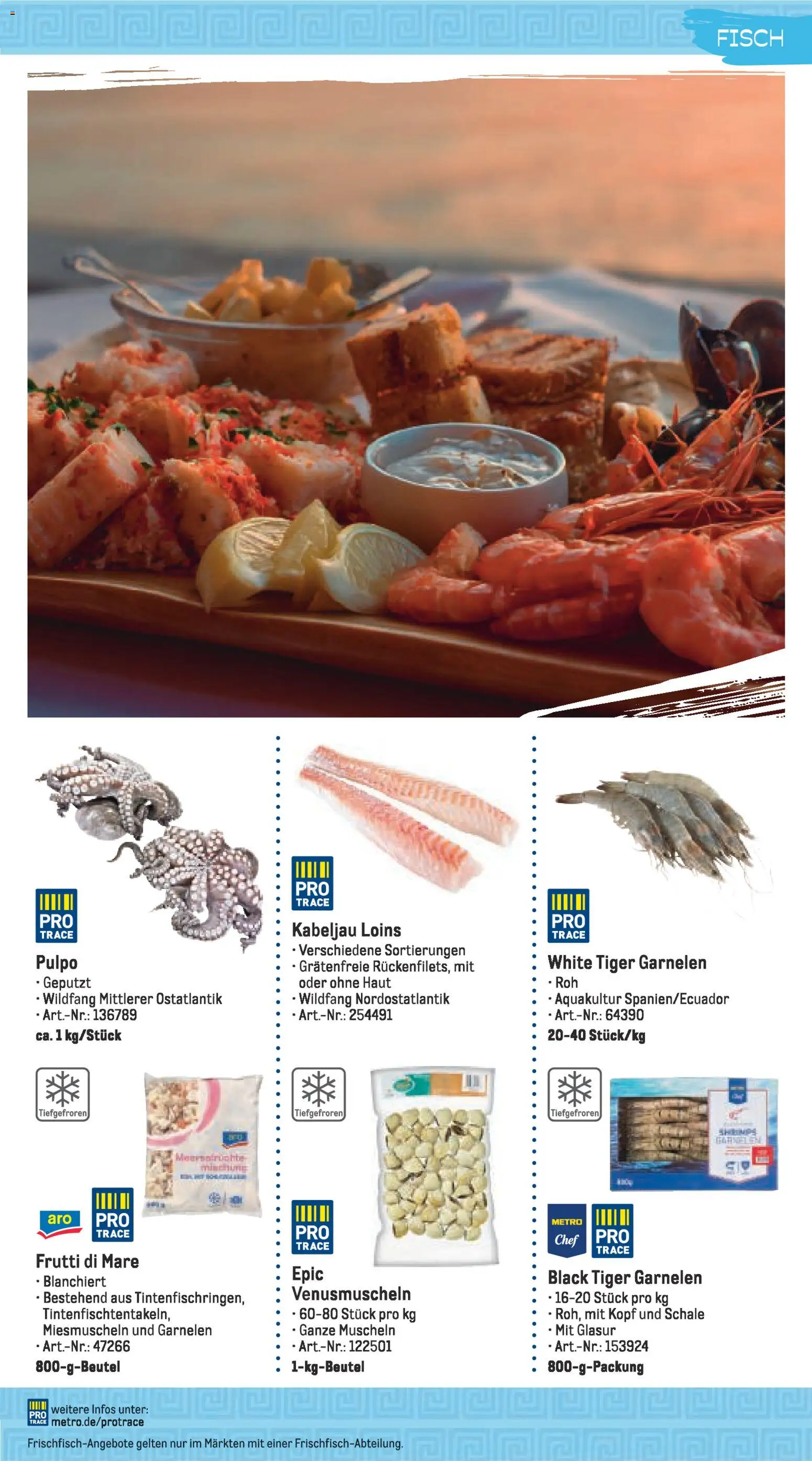 Metro Highlights Mediterrane Gastronomie – gültig ab 01.02.2026 | Seite: 2 | Produkte: Garnelen, Fisch, Tiger garnelen