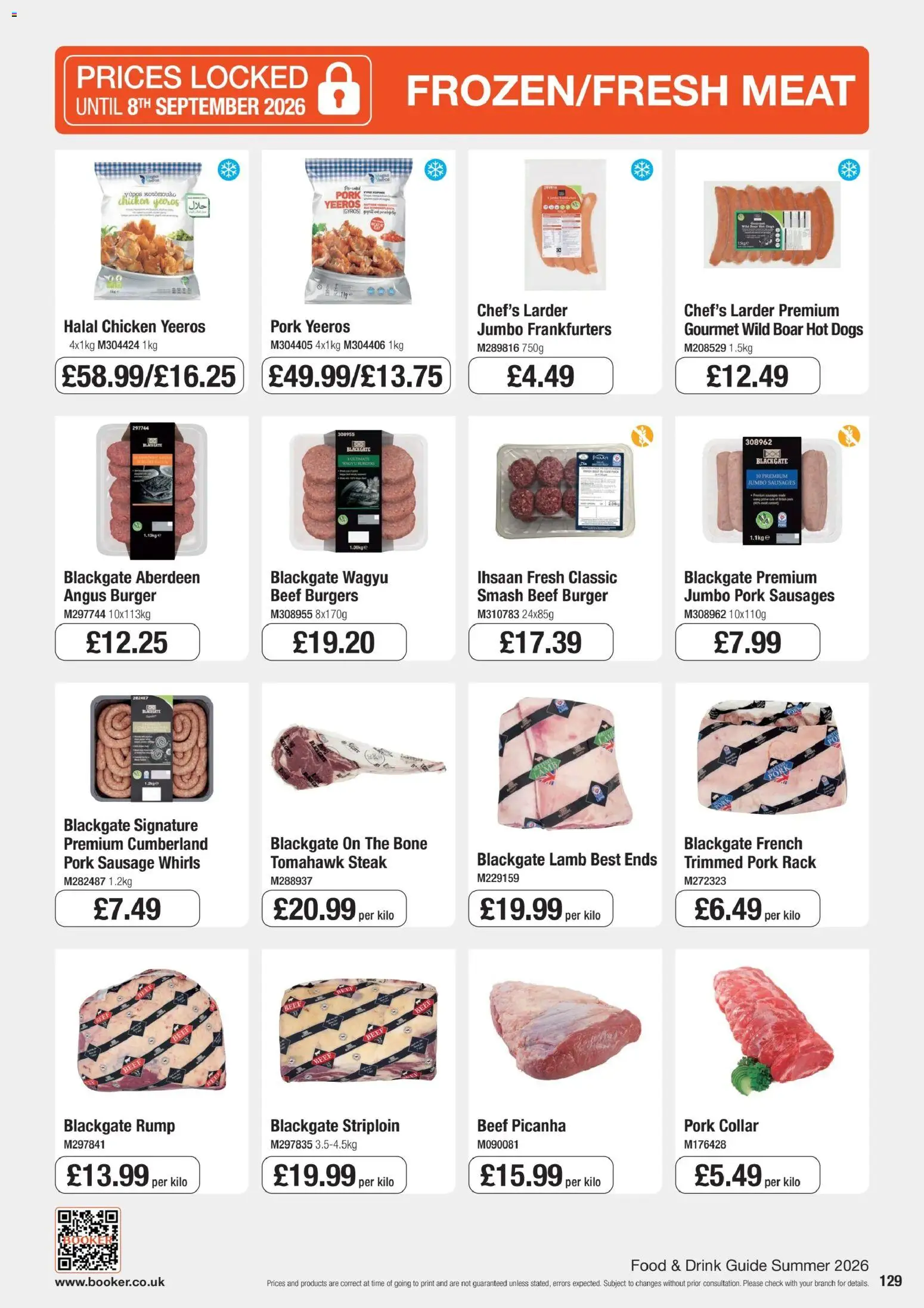 {H1} | Page: 129 | Products: Chicken, Steak, Pork, Sausage