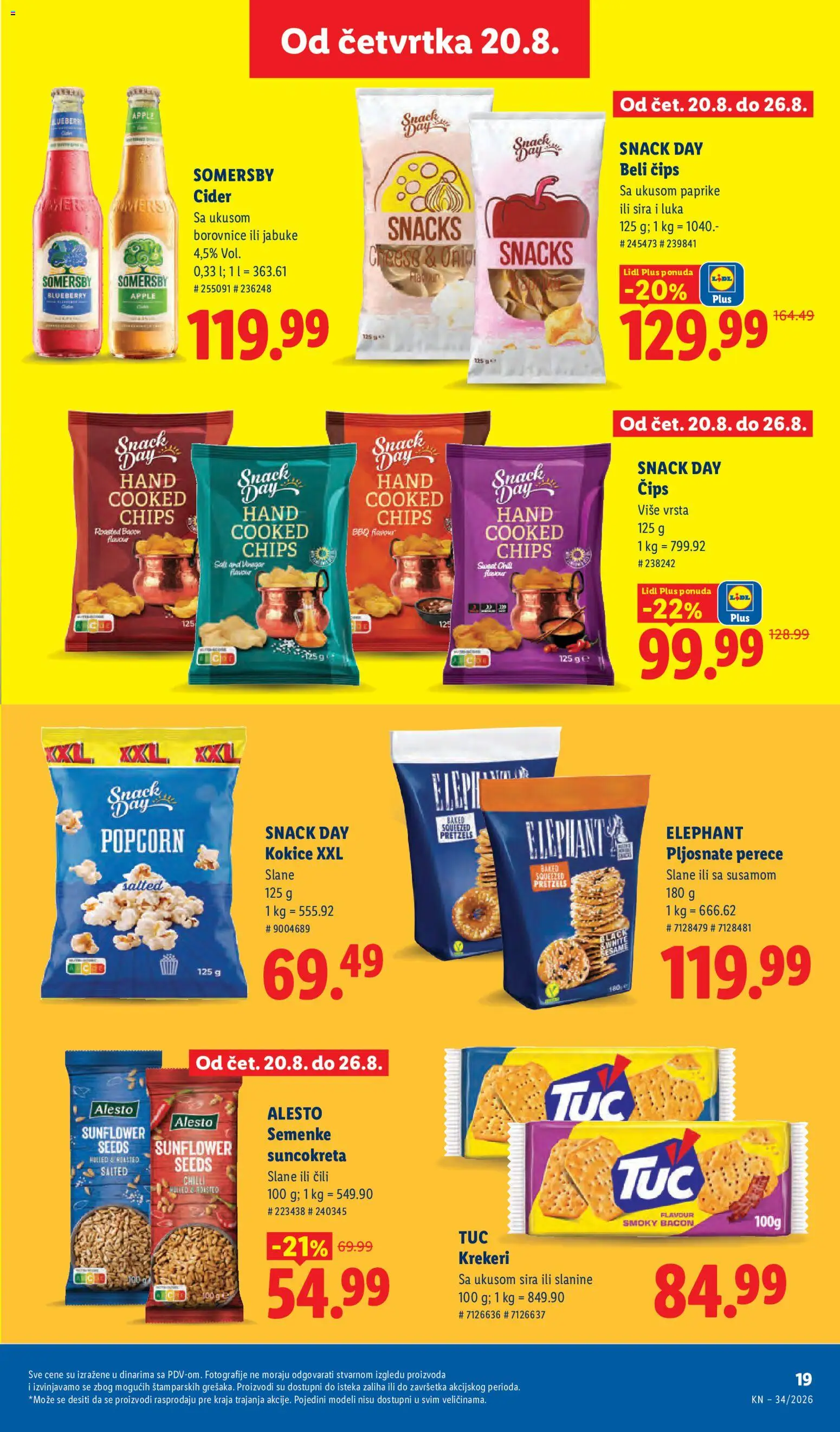 Lidl katalog - važi od 20.08.2026 | Strana: 49 | Proizvode: Čips, Čili, Borovnice, Jabuke