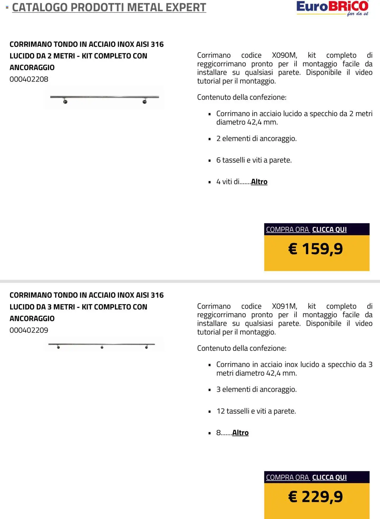 Volantino Eurobrico del 23.07.2025 | Pagina: 4 | Prodotti: Video, Specchio