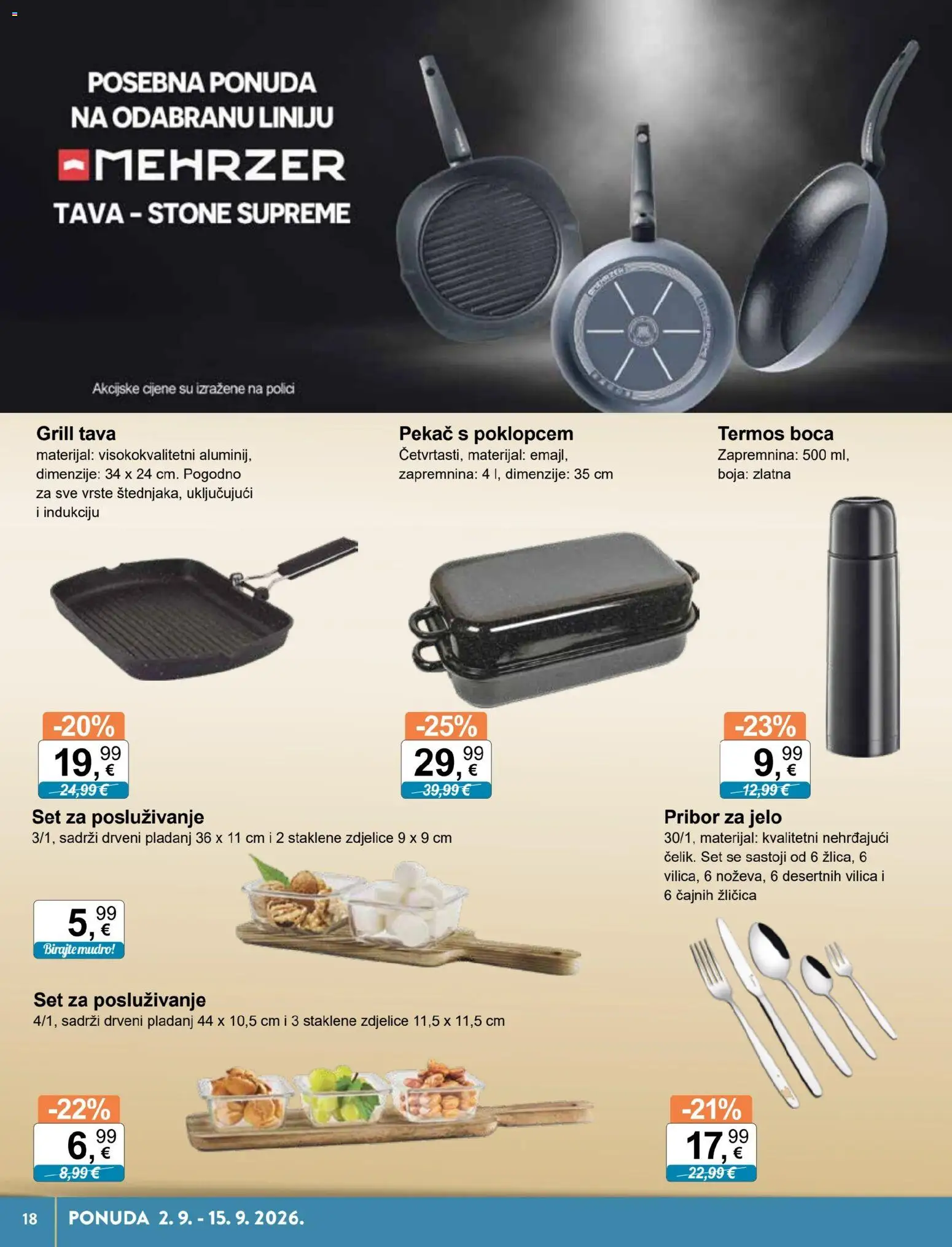 KTC katalog | vrijedi od 02.09.2026 | Stranica: 12 | Proizvodi: Pekac, Termos boca, Grill tava, Tava