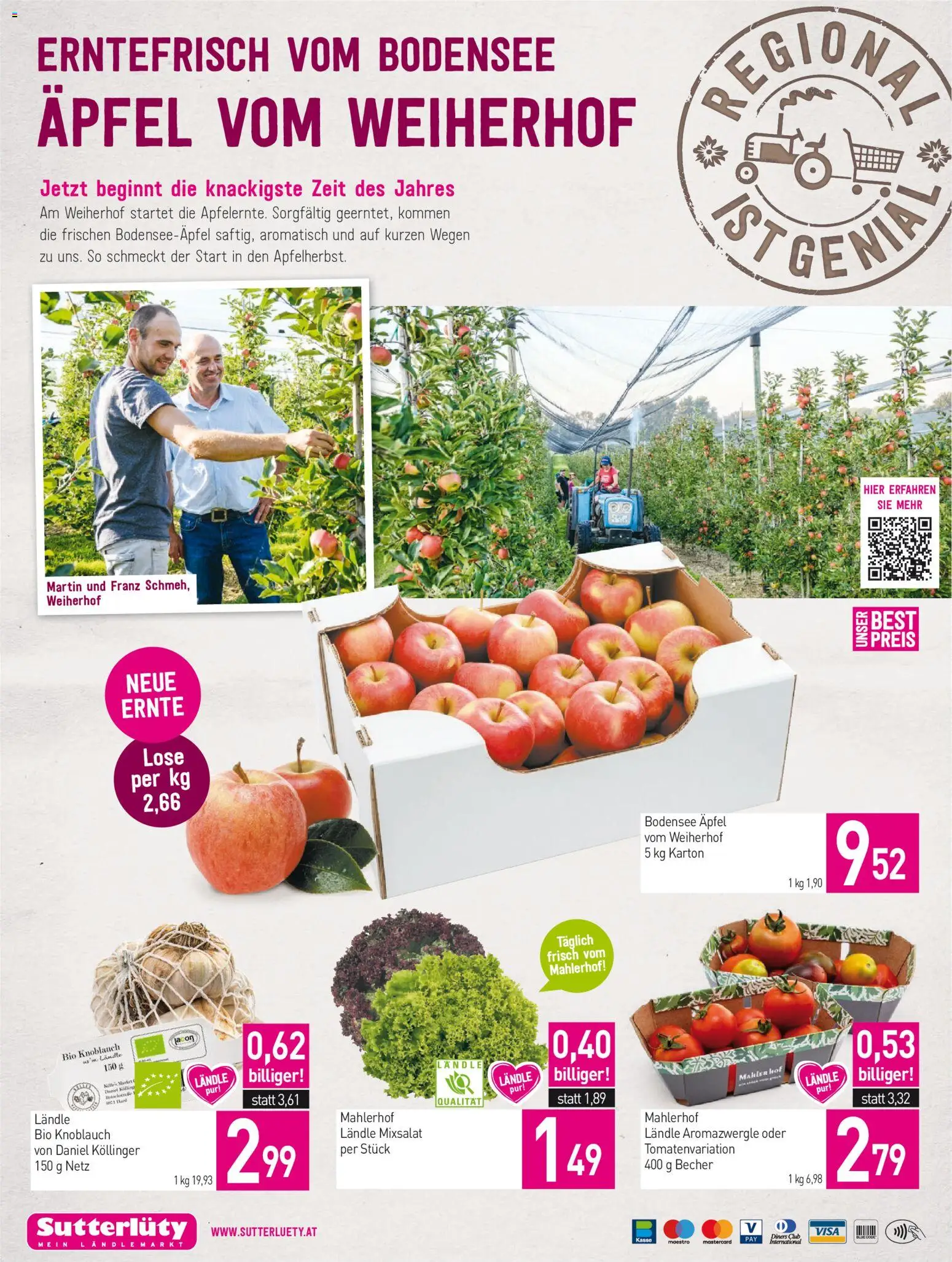 Sutterlüty Flugblatt gültig ab 03.09.2026 | Seite: 16 | Produkte: Knoblauch, Äpfel