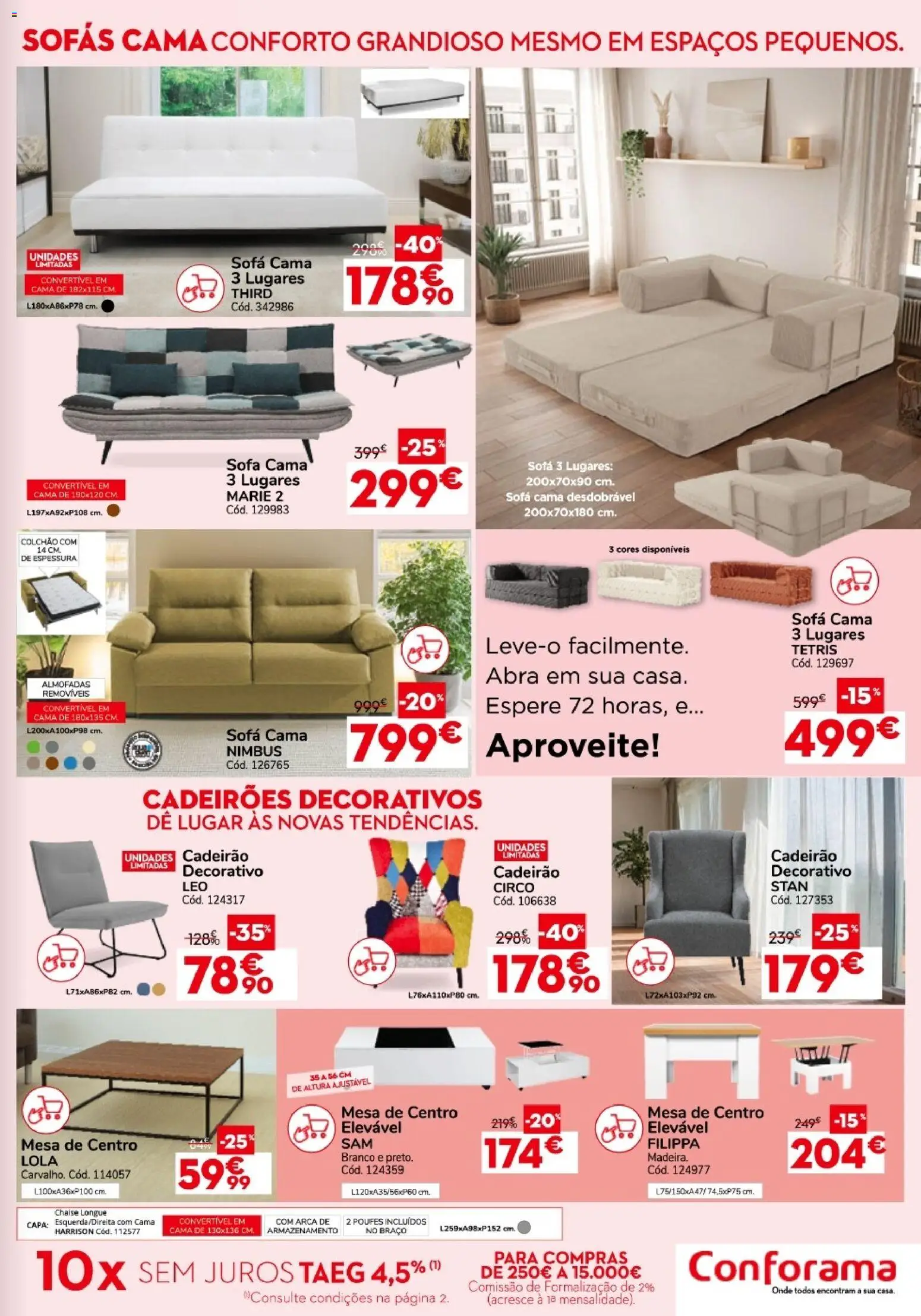 Conforama folheto │ válido de 27/08/2026 | Página: 5 | Produtos: Cama, Colchão, Sofá, Mesa