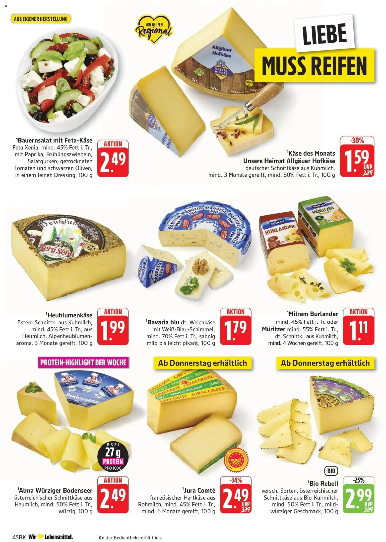 Edeka Prospekt Bruchsal (ab 17.08.2026) » Angebote Online | Seite: 4 | Produkte: Jura, Feta, Tomaten, Milram