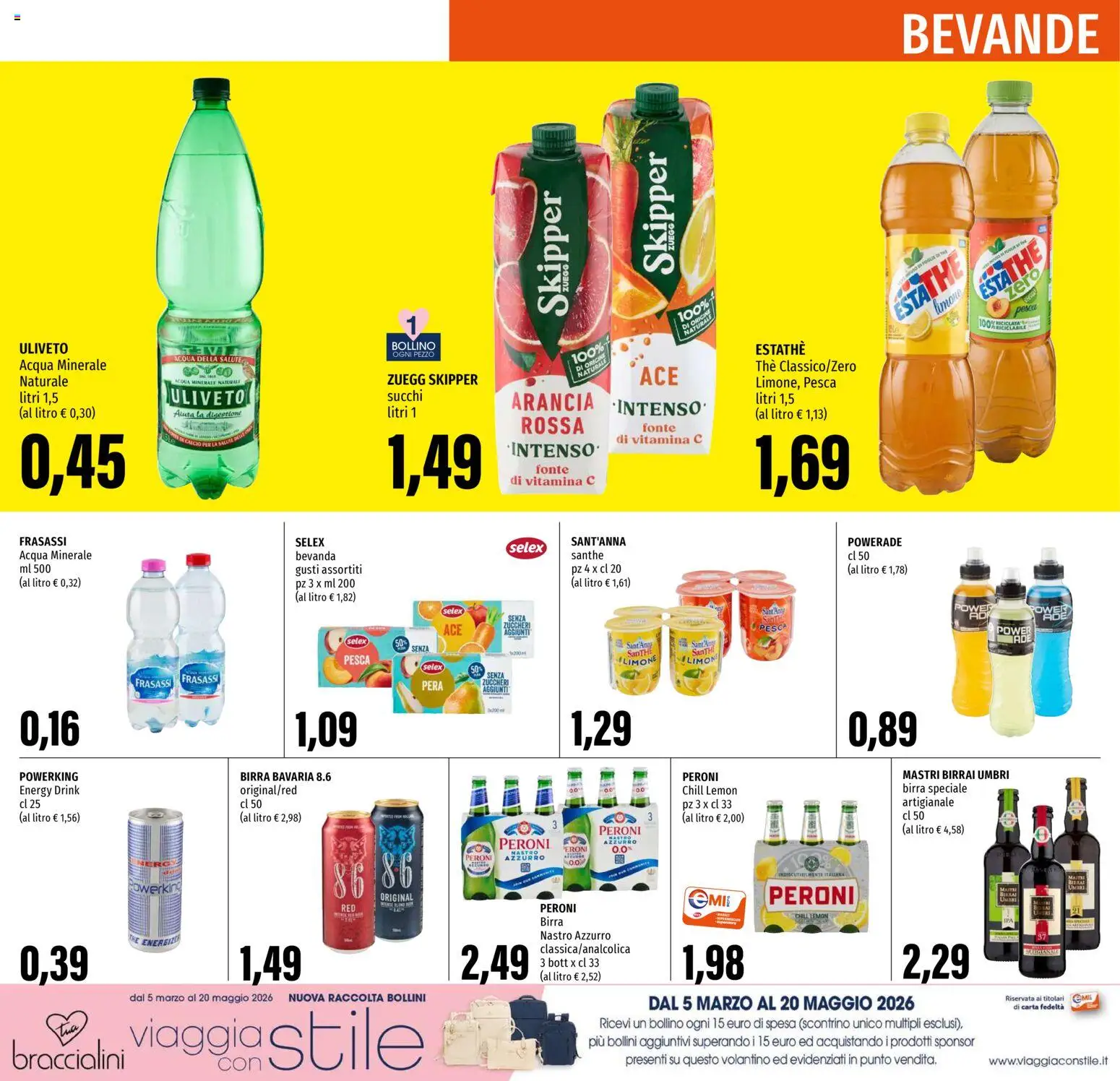 Volantino EMI del 23.04.2026 | Pagina: 20 | Prodotti: Acqua, Pesca, Pera, Acqua minerale