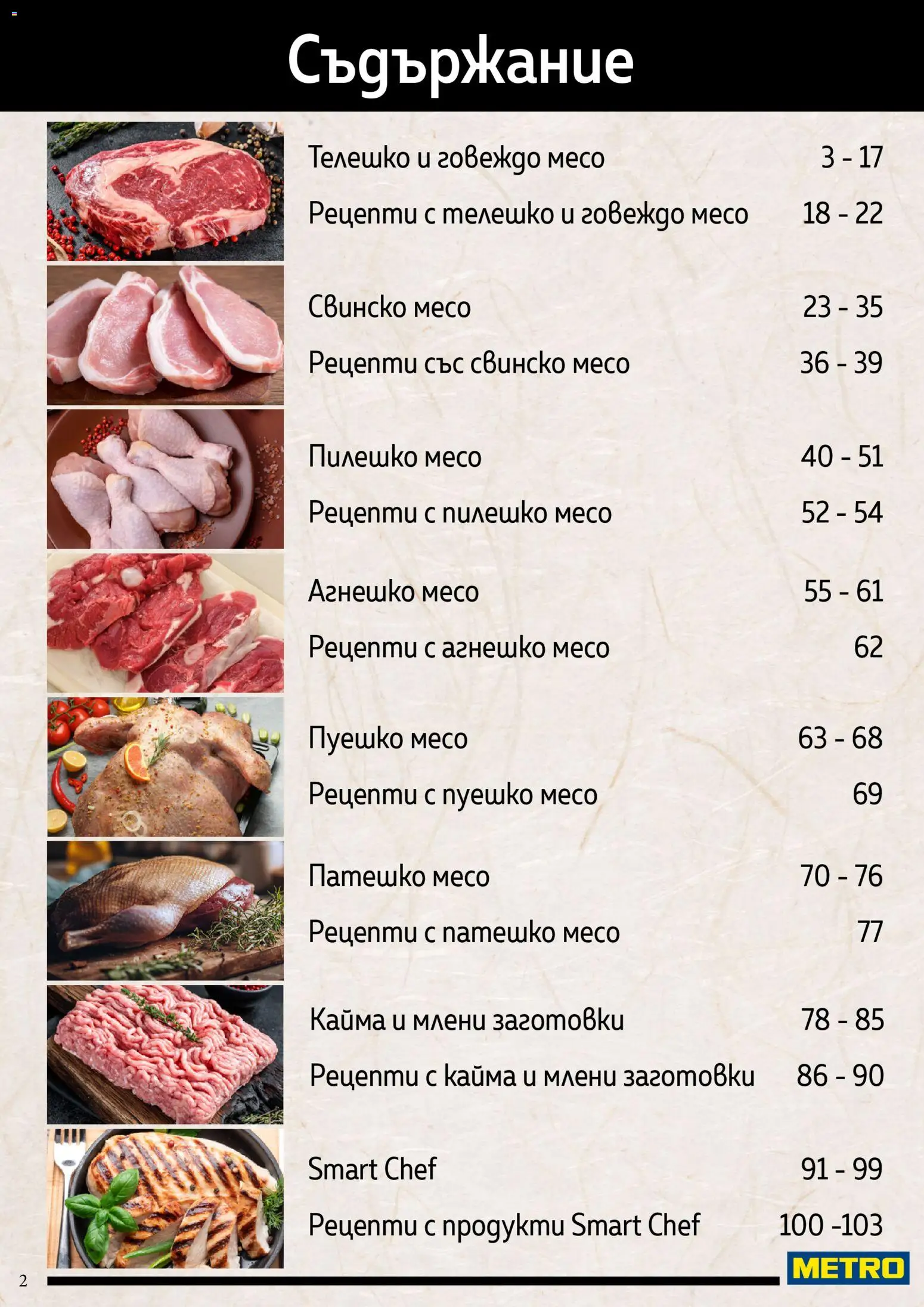 {H1} | Страница: 2 | Продукти: Говеждо месо, Телешко, Свинско месо, Пуешко месо