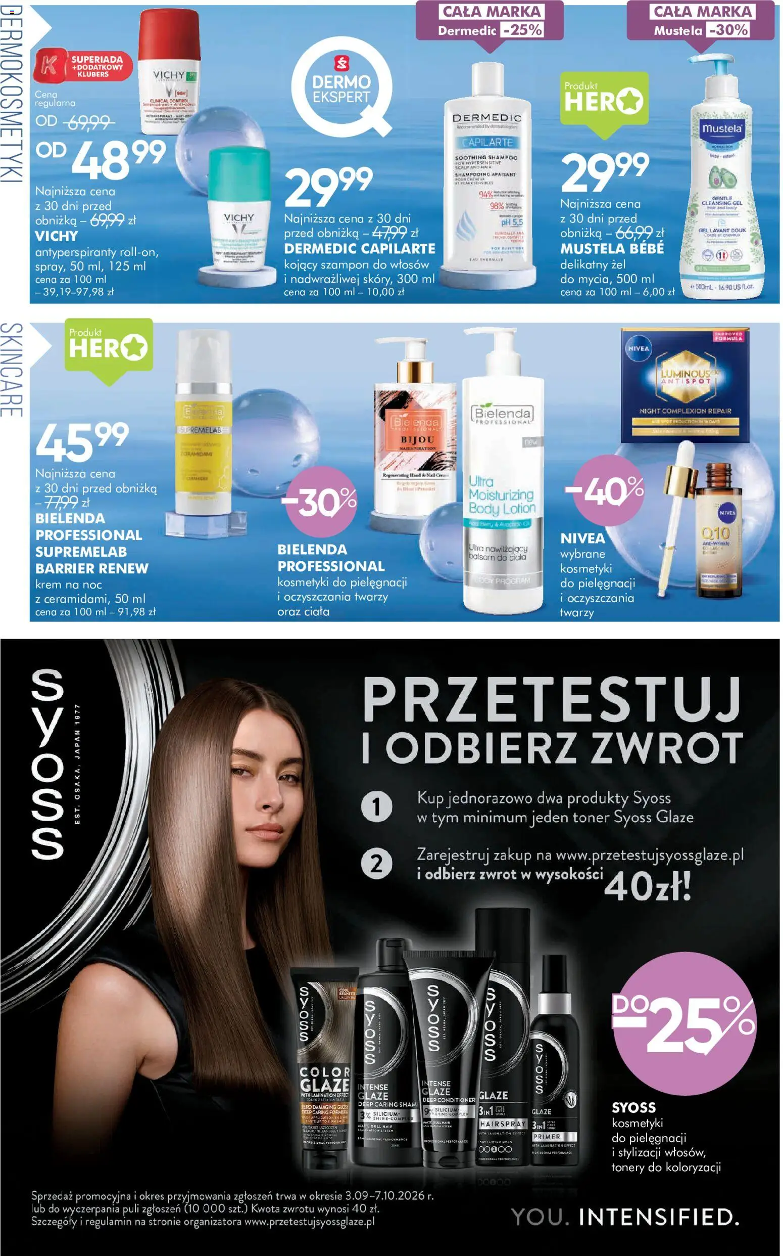 Super-pharm gazetka od 19.09.2026 | Strona: 6 | Produkty: Toner, Balsam do ciała, Bielenda, Body