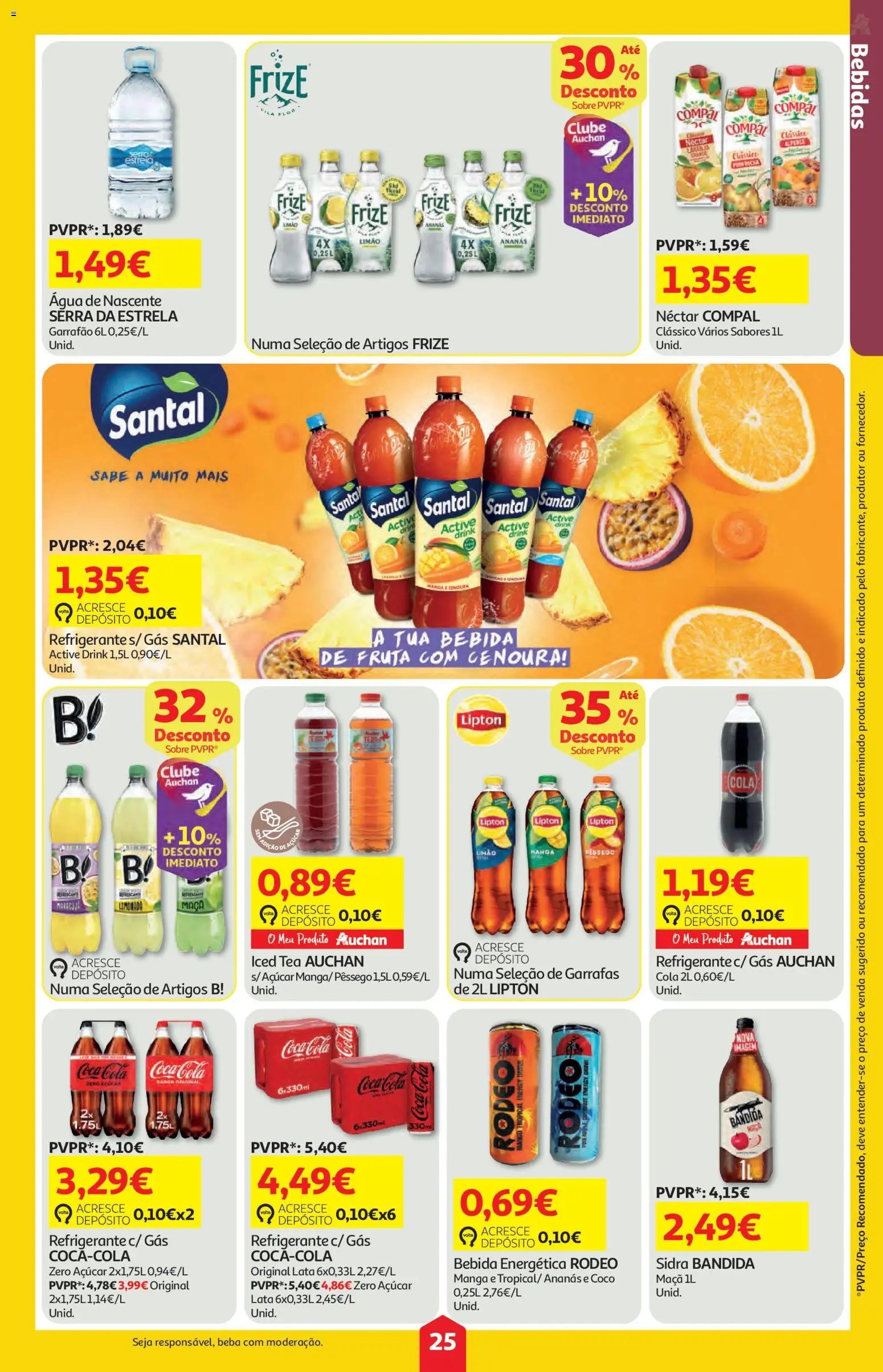 Auchan folheto │ válido de 02/07/2026 | Página: 25 | Produtos: Agua, Refrigerante, Cenoura, Bebida