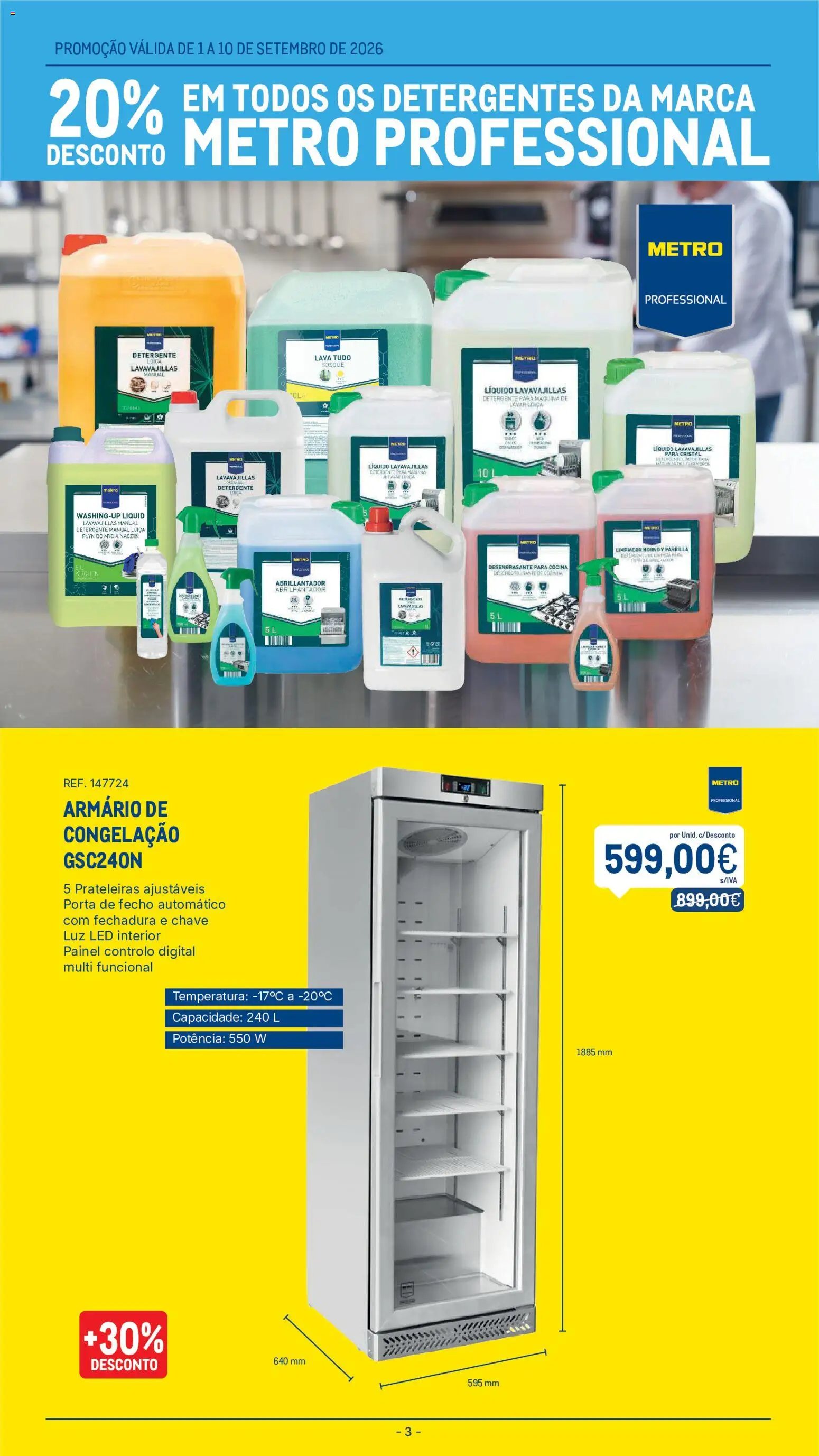 Makro 10 Dias 10 Ofertas │ válido de 01/09/2026 | Página: 3 | Produtos: Louça, Porta, Luz LED, Detergente