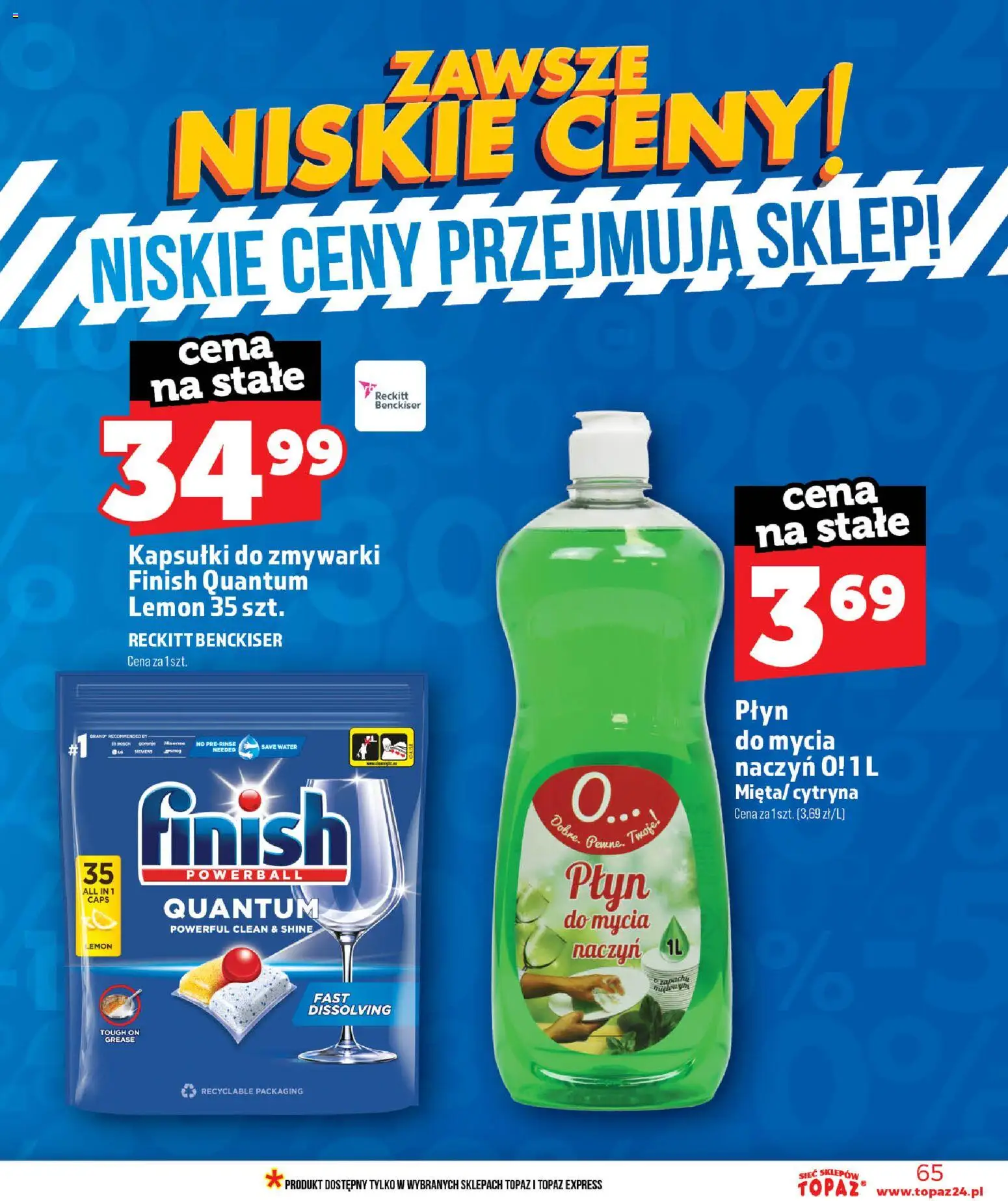 Topaz gazetka - MAZ od 18.06.2026 | Strona: 65 | Produkty: Cytryna, Finish, Kapsułki do zmywarki
