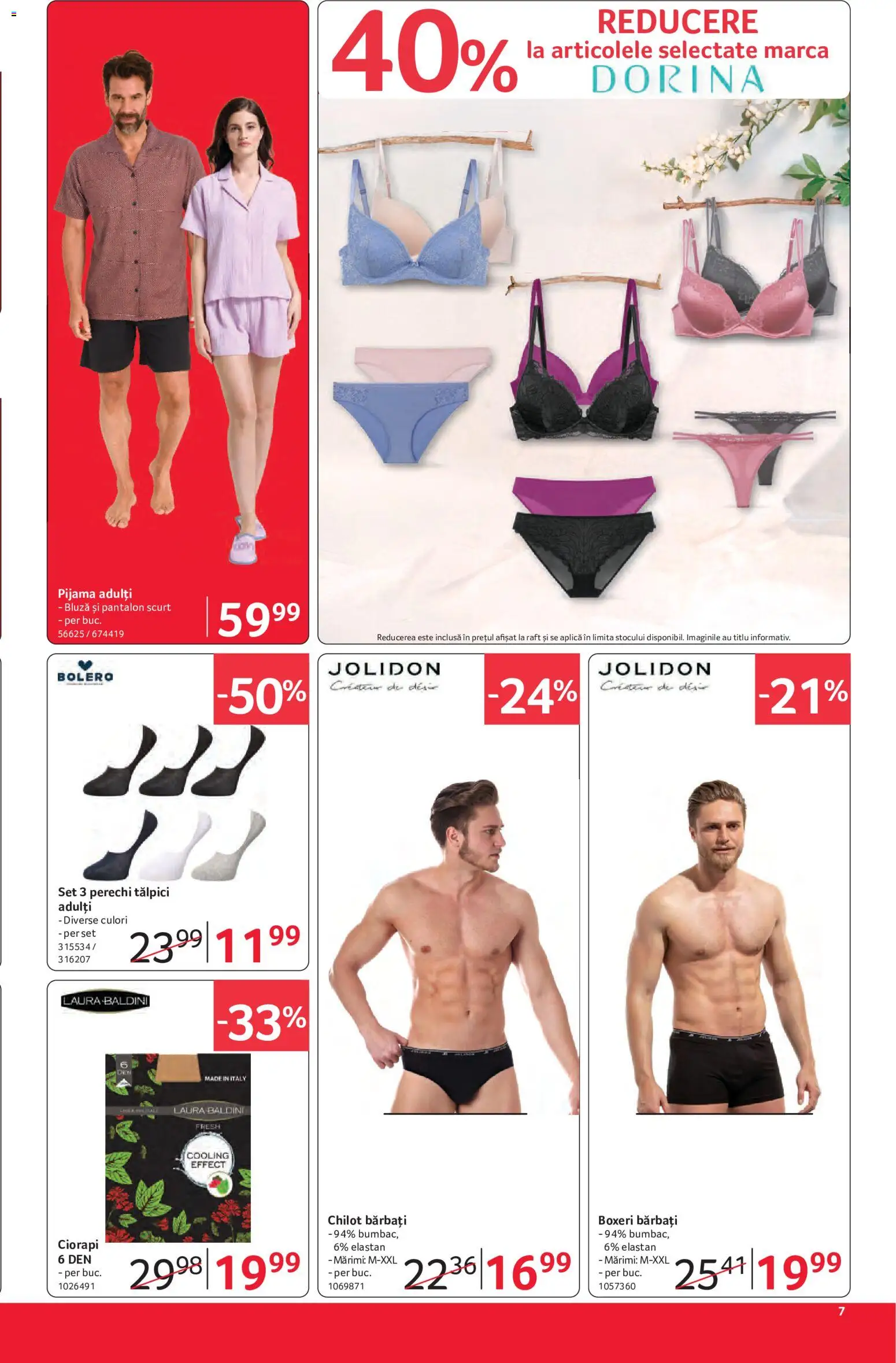 Noul catalog Selgros – valabil de la 12.06.2026 | Pagină: 7 | Produse: Tălpici, Raft, Bluză, Boxeri