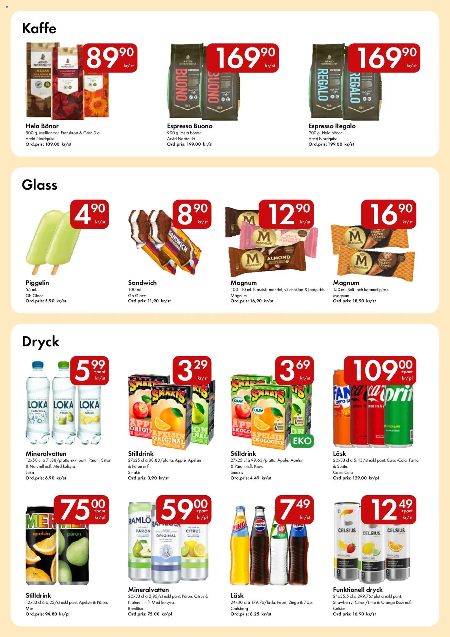 Snabbgross reklamblad aktuell från 09.03.2026 | Sida: 13 | Produkter: Salt, Sandwich, Glass, Bönor