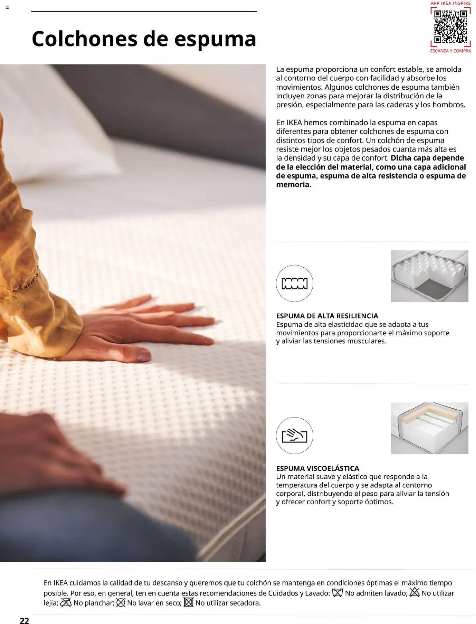 Catálogo IKEA Confort │ válido desde el 01.02.2026 | Página: 22 | Productos: Colchon, Peso
