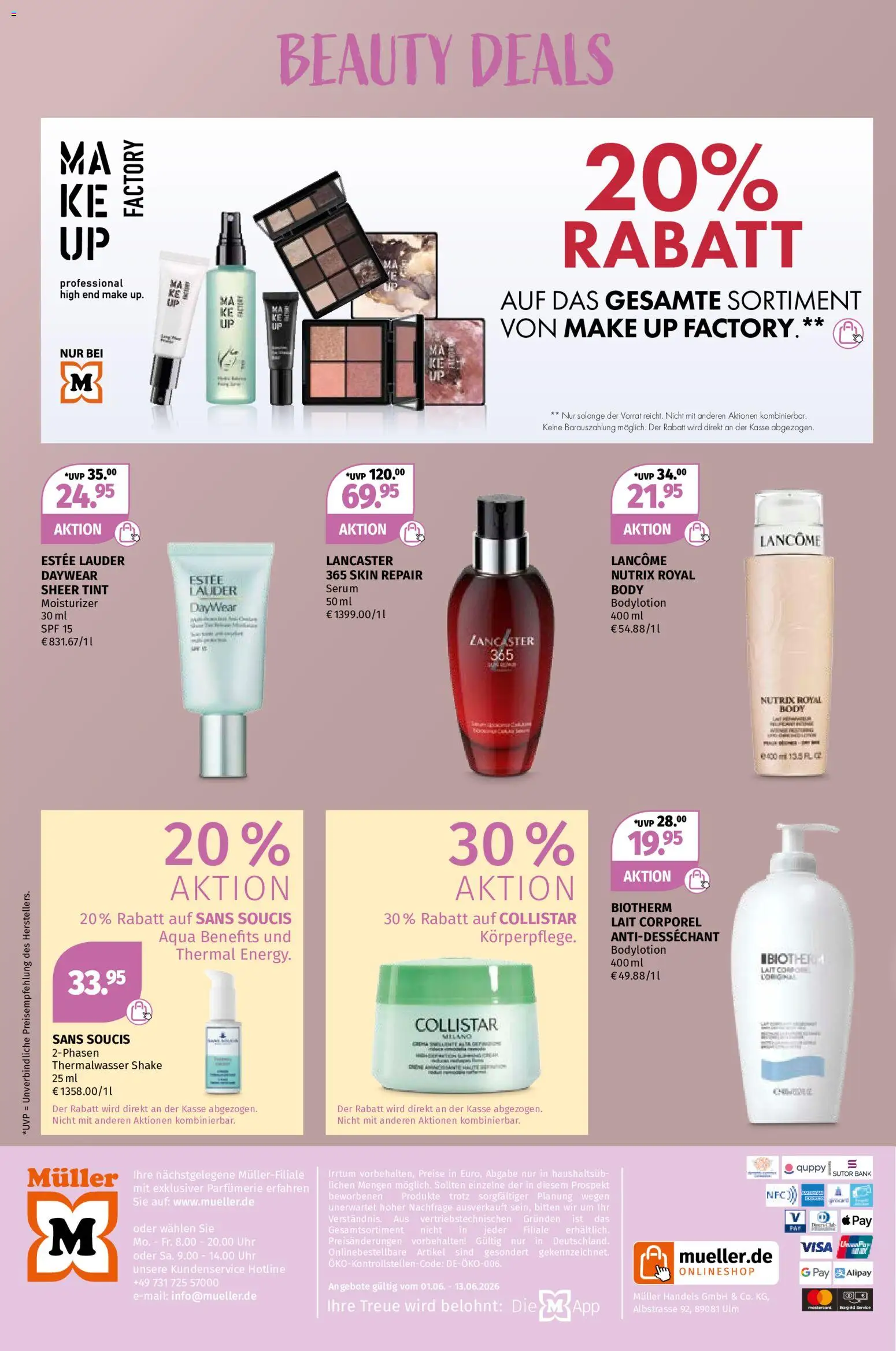 Müller Parfümerie-Highlights – gültig ab 01.06.2026 | Seite: 14 | Produkte: Body Lotion, Serum, Uhr