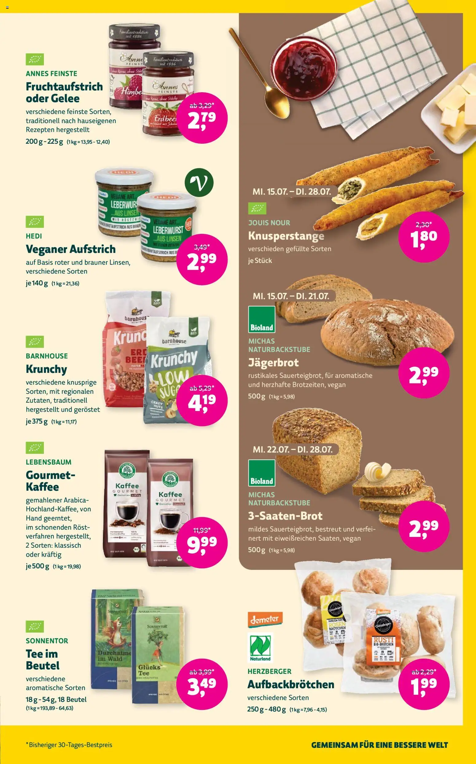 Denns BioMarkt Angebote – gültig ab 15.07.2026 | Seite: 11 | Produkte: Kaffee, Tee