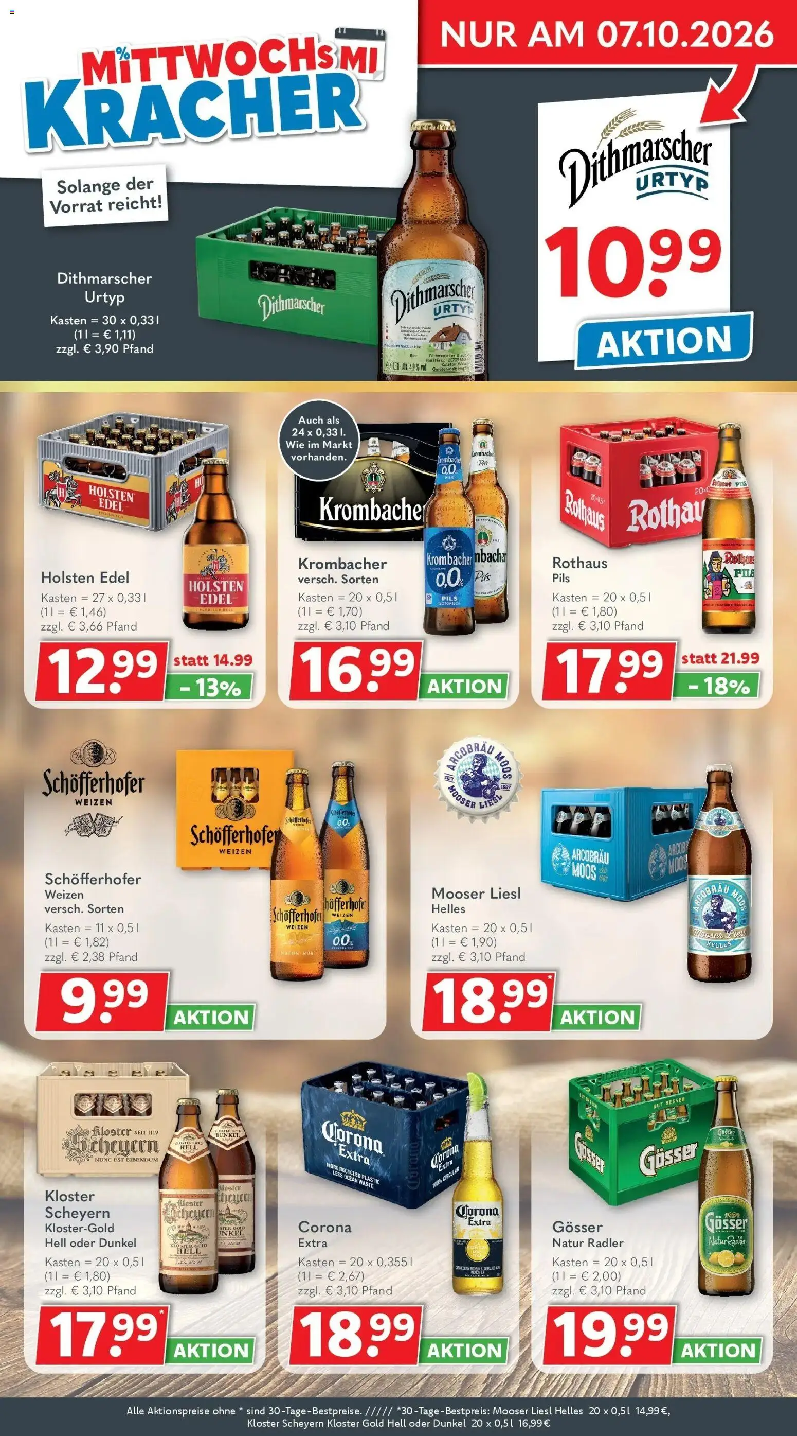 Getränkeland Prospekt Ahrensburg (ab 28.09.2026) zum Blättern | Seite: 3 | Produkte: Holsten edel, Pils, Radler, Krombacher
