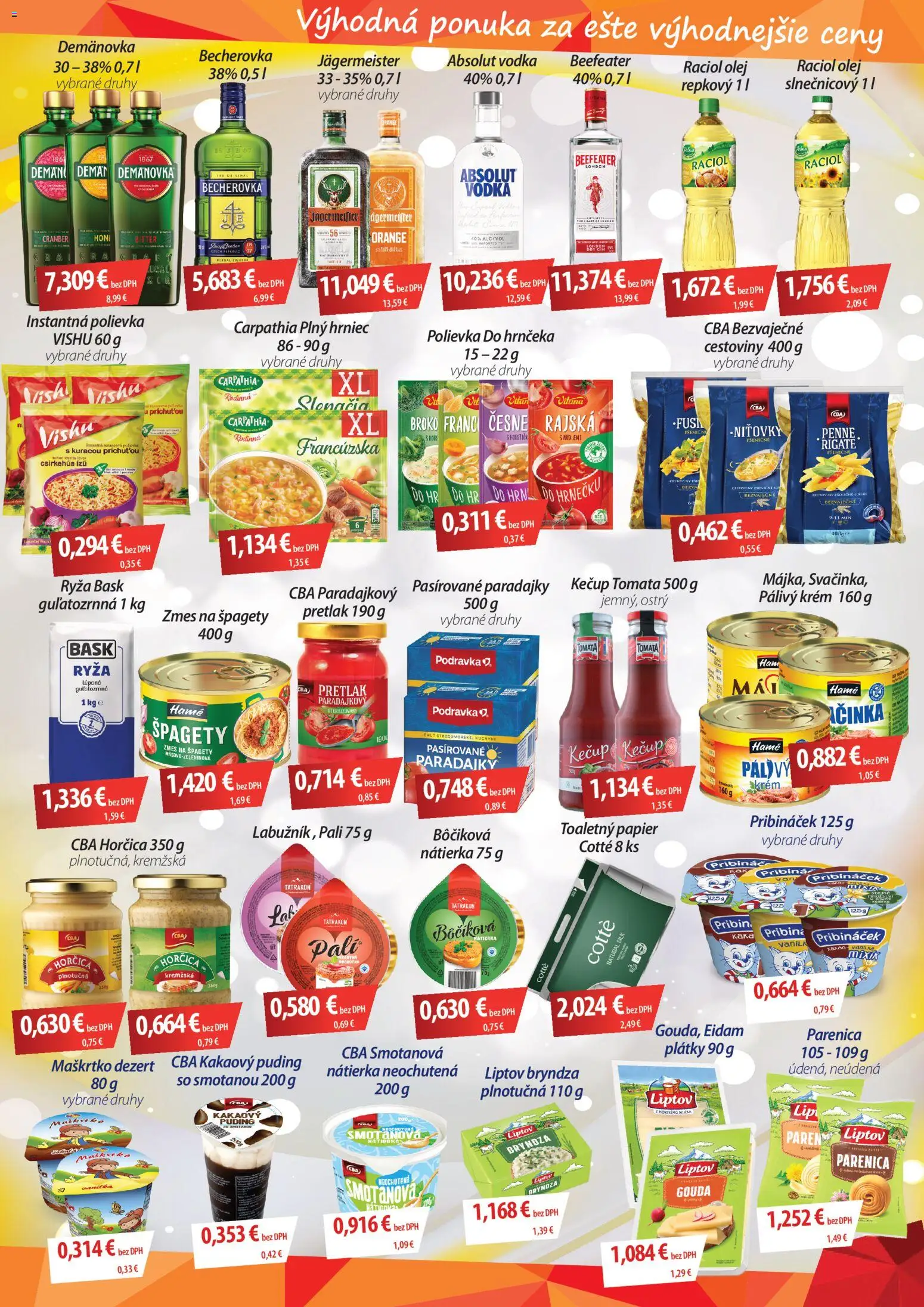 Nové CBA Verex akcie – leták je platný od 03.09.2026 | Strana: 3 | Produkty: Beefeater, Olej, Eidam, Krém
