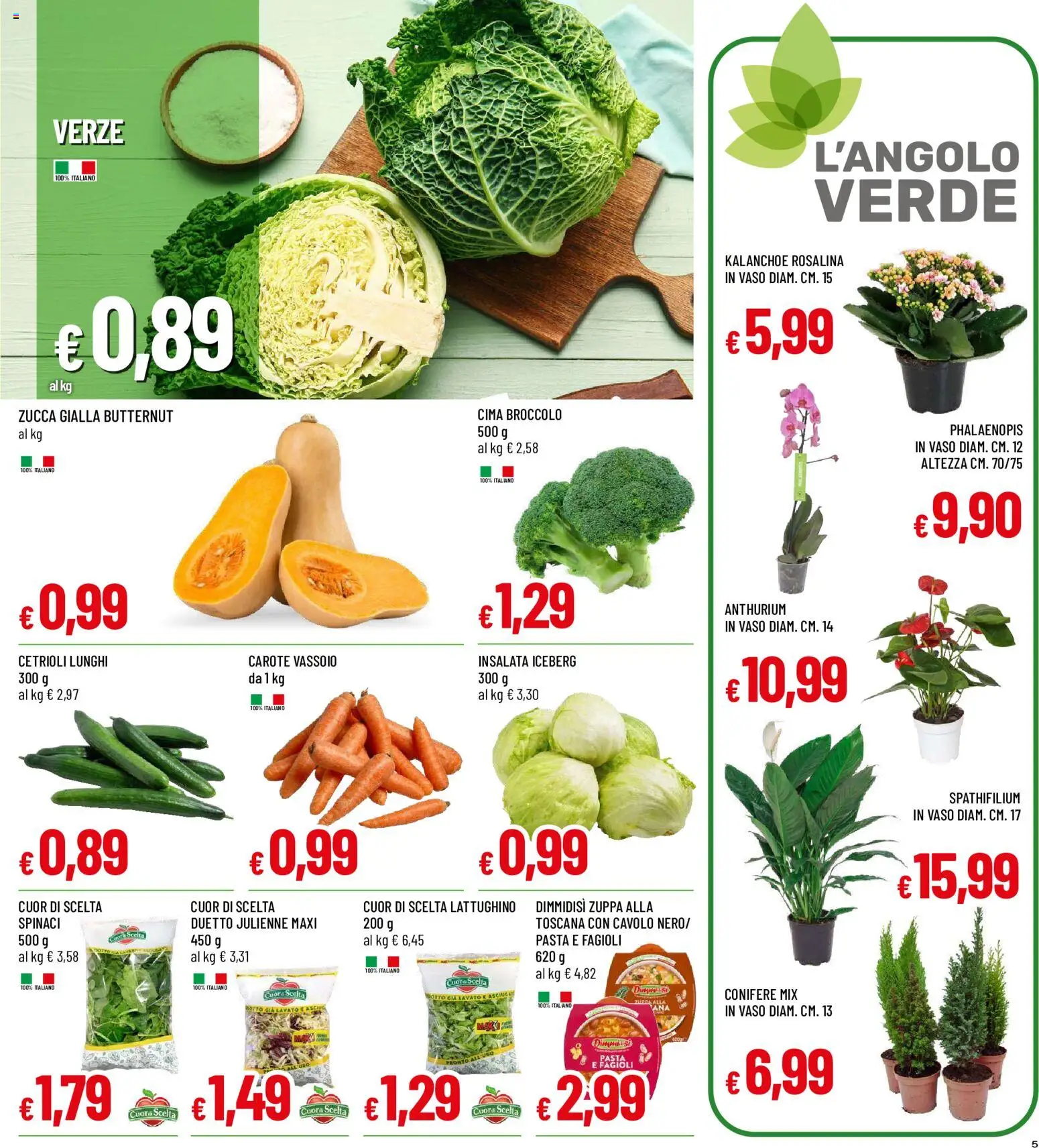 Volantino Galassia del 02/11/2026 | Pagina: 5 | Prodotti: Cetrioli, Fagioli, Pasta, Cavolo
