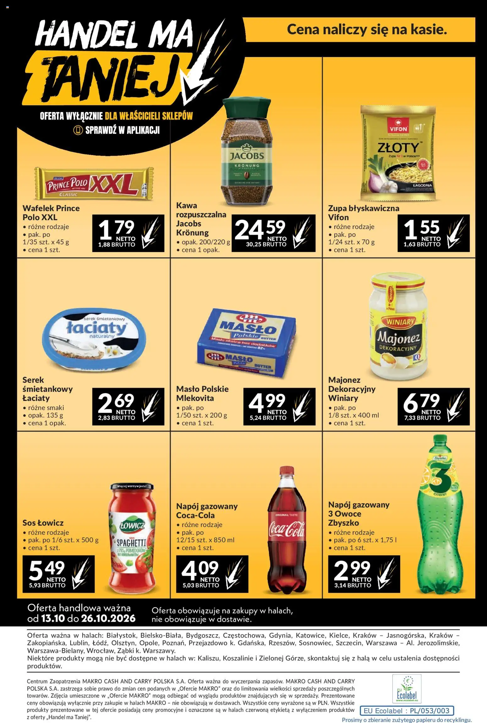 Makro gazetka od 13.10.2026 | Strona: 24 | Produkty: Masło Polskie, Kawa, Owoce, Sos