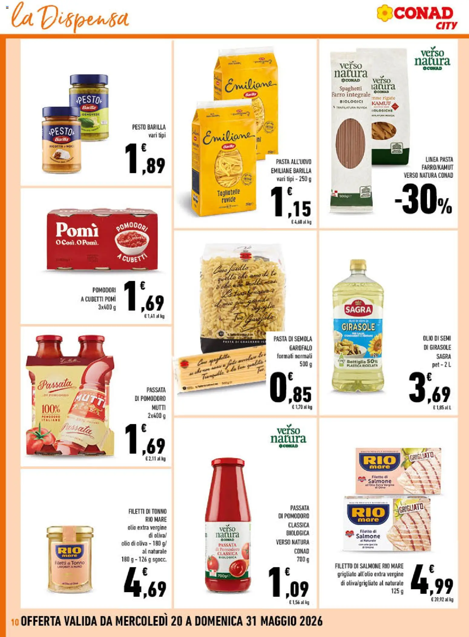 Volantino Conad del 20.05.2026 | Pagina: 10 | Prodotti: Olio, Pesto, Mutti, Olio di Oliva