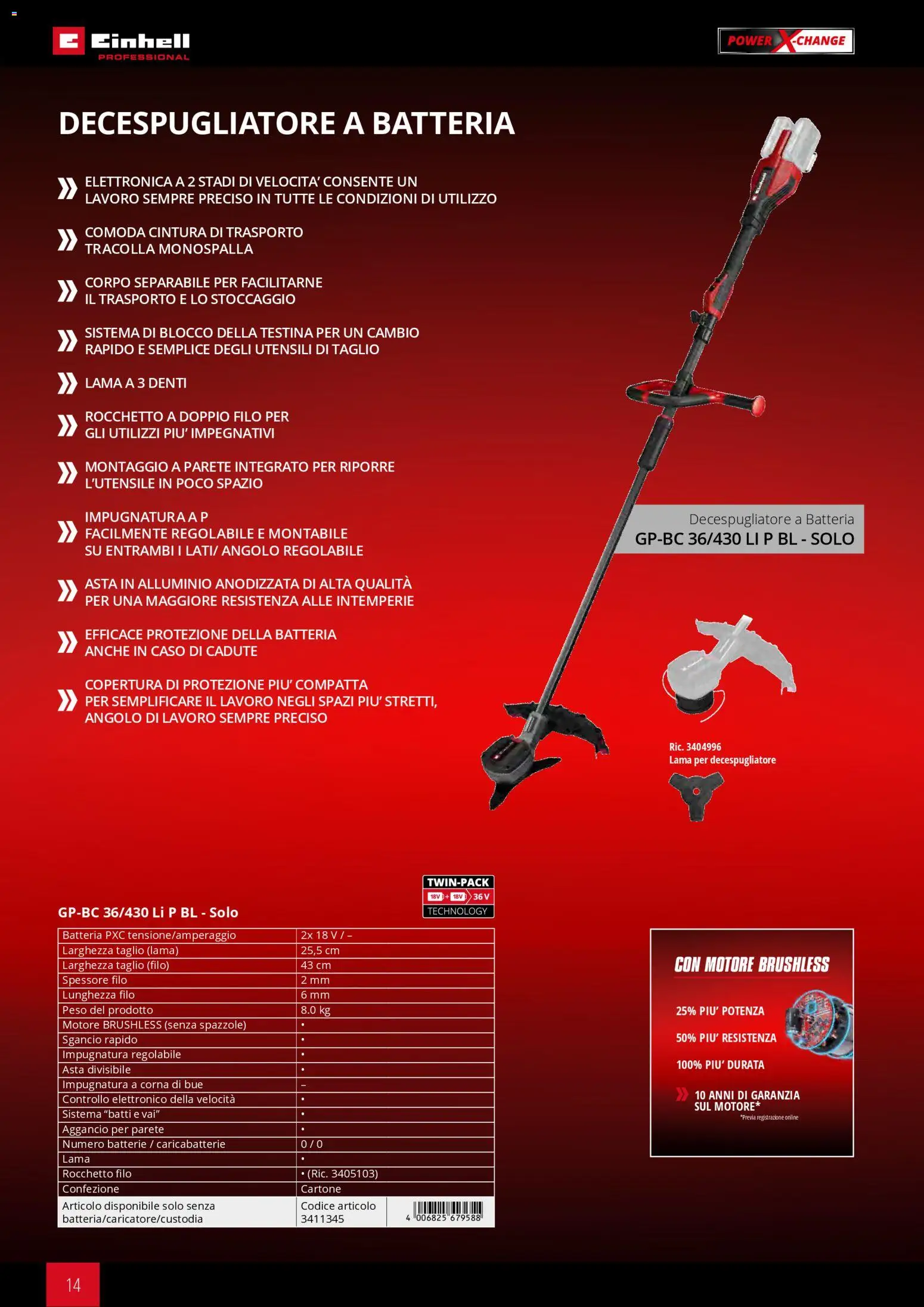 Volantino Einhell del 02/03/2026 | Pagina: 16 | Prodotti: Cintura, Alluminio, Batterie, Caricabatterie