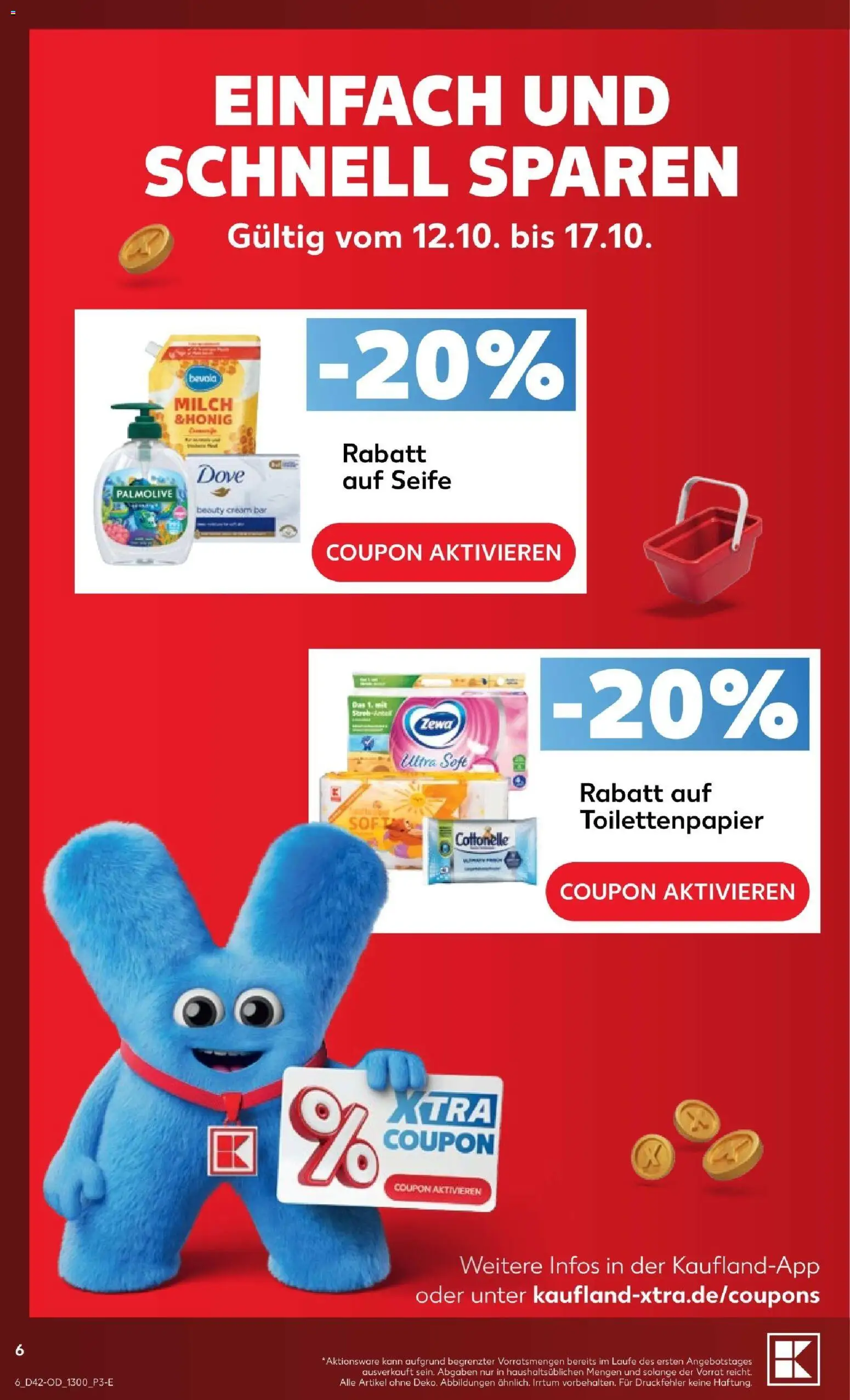 Kaufland Prospekt Leipzig – gültig ab 12.10.2026 | Seite: 6 | Produkte: Milch, Zewa, Seife, Toilettenpapier