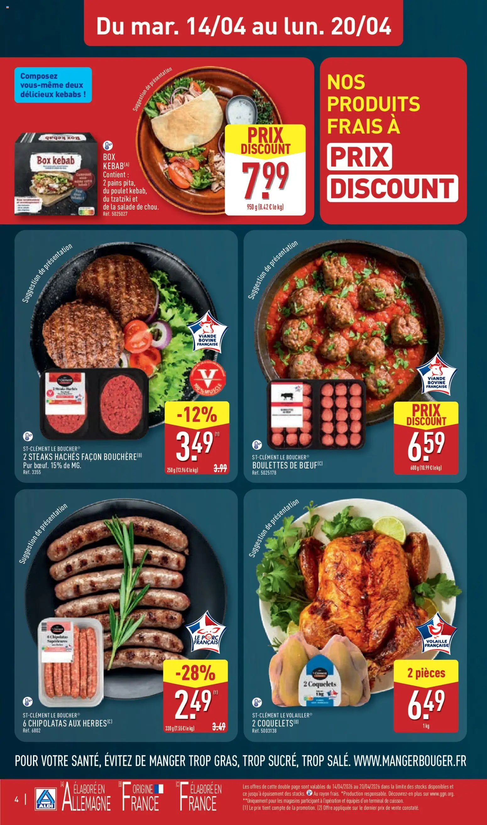 {H1} | Page: 6 | Produits: Salade, Viande, Porc, Viande bovine