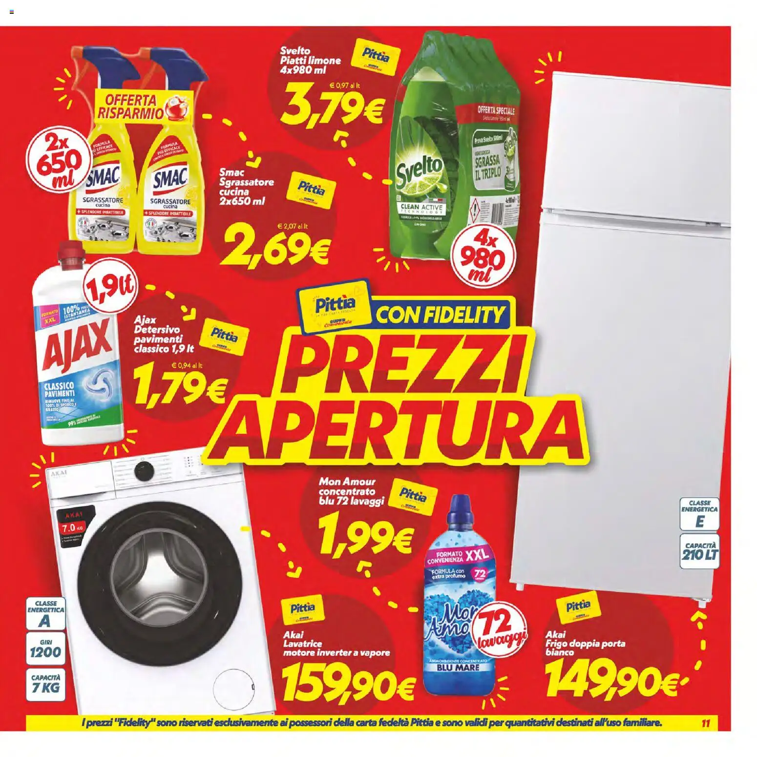 Volantino SuperConveniente del 30/06/2026 | Pagina: 11 | Prodotti: Ammorbidente, Sgrassatore, Limone, Lavatrice