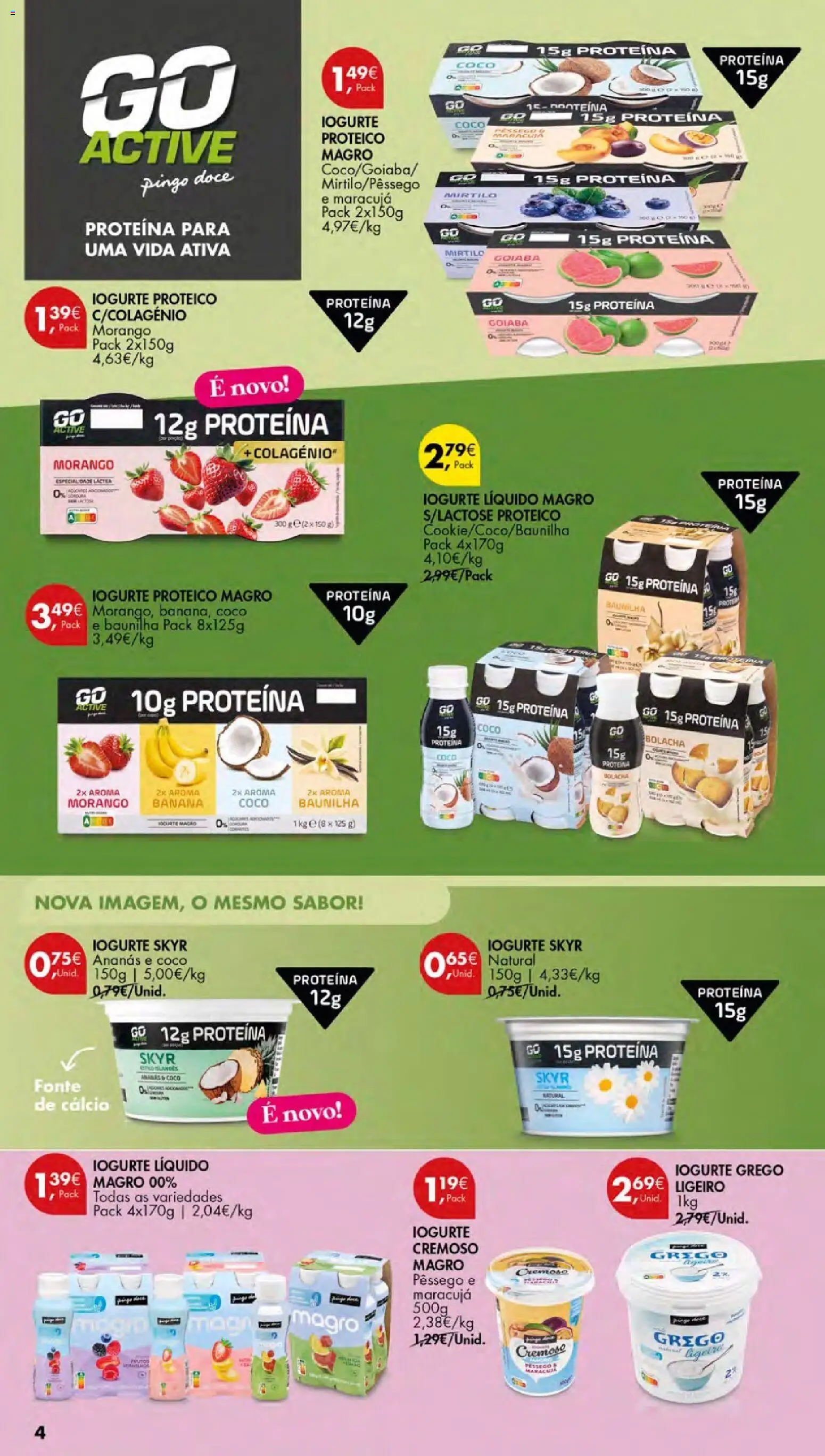 Pingo Doce Especial Iogurtes Açores │ válido de 27/08/2026 | Página: 4 | Produtos: Baunilha, Iogurte, Coco, Proteina