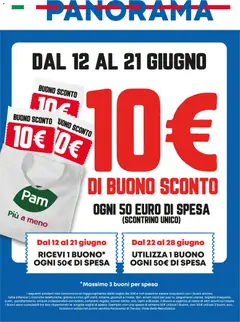 Anteprima del volantino Panorama volantino Sconto valido a partire dal 12.06.2026