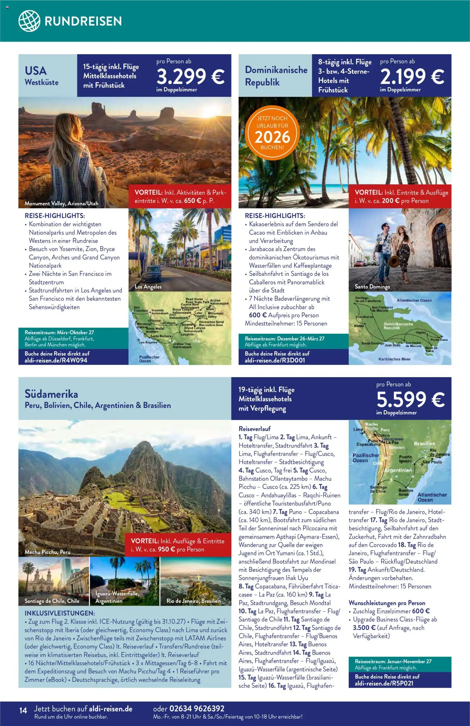 Aldi Reisen  Reisemagazin – gültig ab 01.09.2026 | Seite: 14 | Produkte: Uhr
