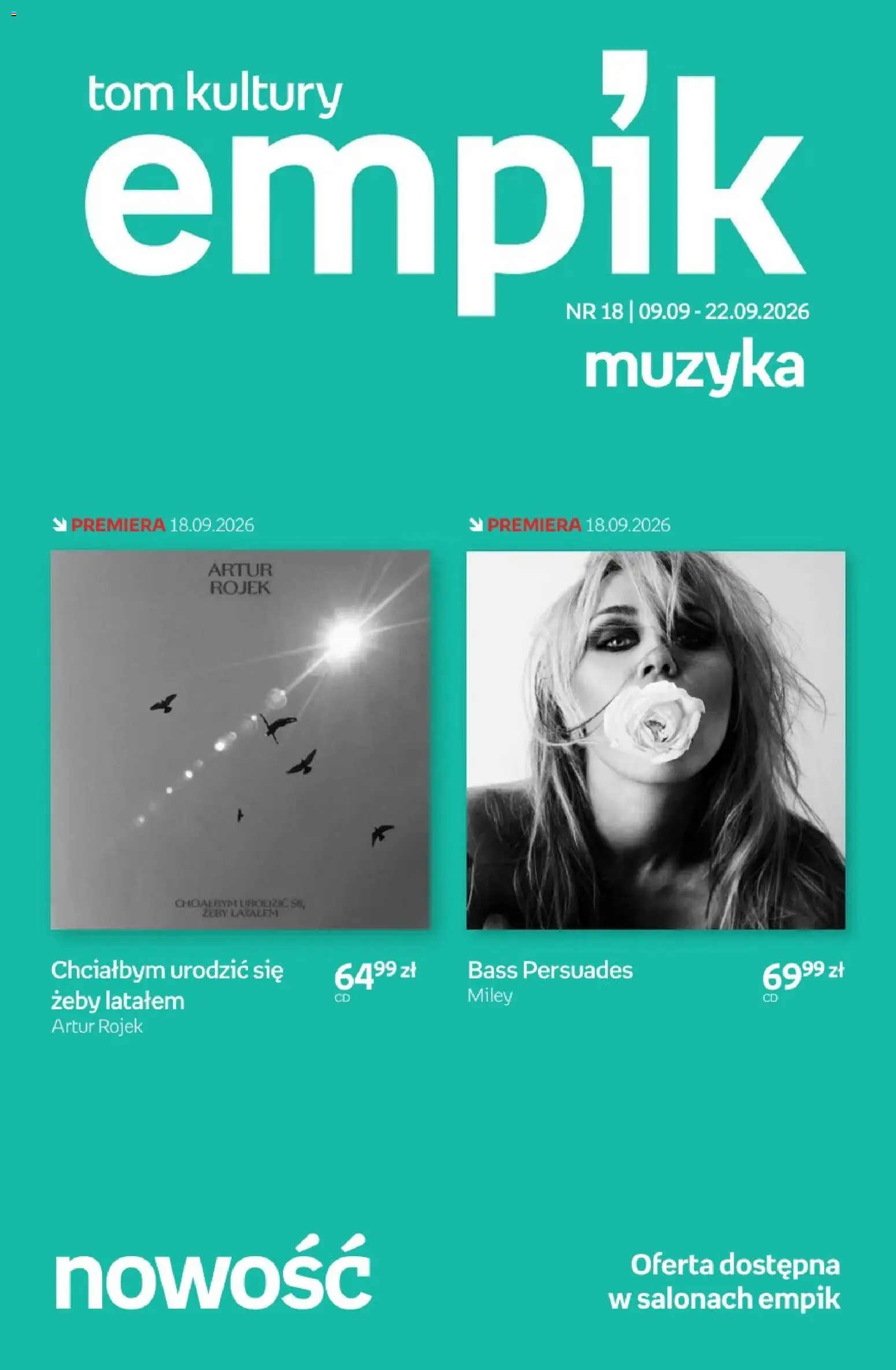 Empik promocje - Tom kultury Muzyka od 09.09.2026 | Strona: 1