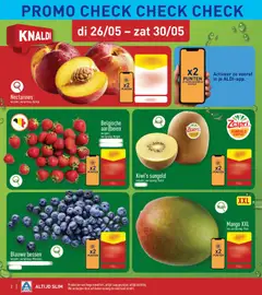 Aldi folder week 22 - Voorbeeld van een folder van Aldi, geldig van 26.05.2026 | Pagina: 2 | Producten: Aardbeien, Groenten, Mango, Kiwi's