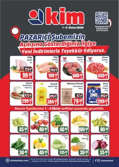 01 Ekim 2026 tarihinden itibaren geçerli olan Kim Market kataloğu önizlemesi
