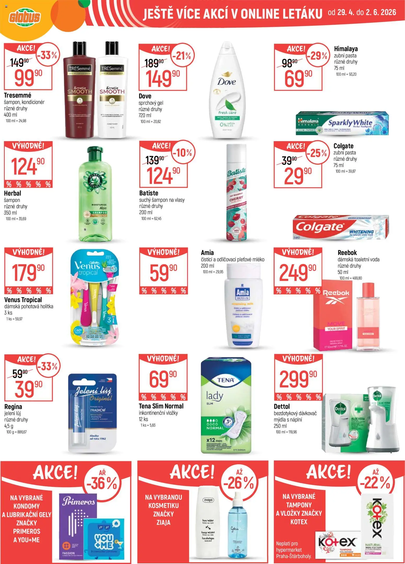 Globus leták - Havířov od 27.05.2026 | Strana: 46 | Produkty: Mléko, Dettol, Inkontinenční vložky, Dove