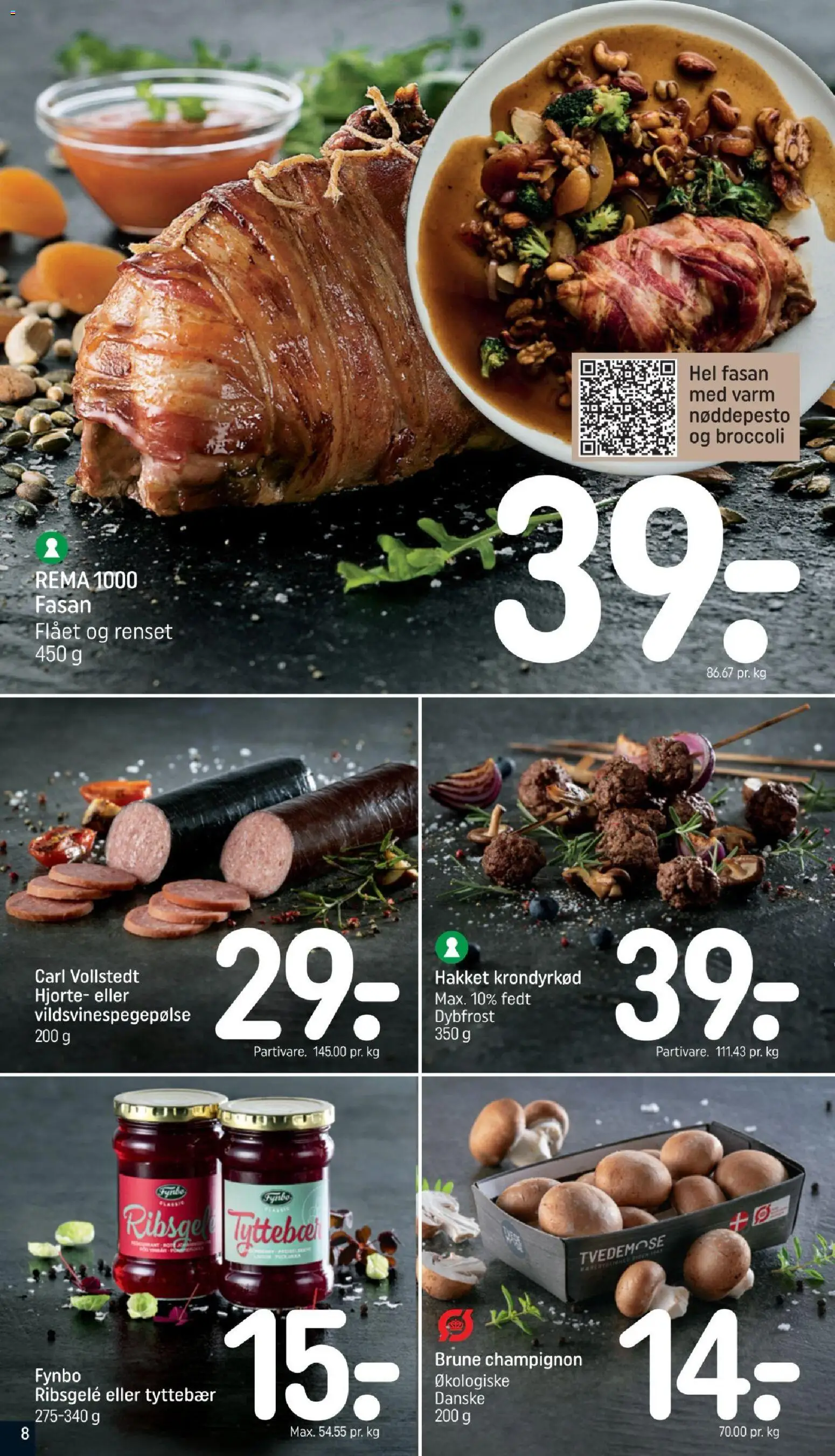 Rema 1000 tilbudsavis – gyldig fra 11/10/2026 | Side: 8 | Produkter: Champignon, Ribsgele, Broccoli