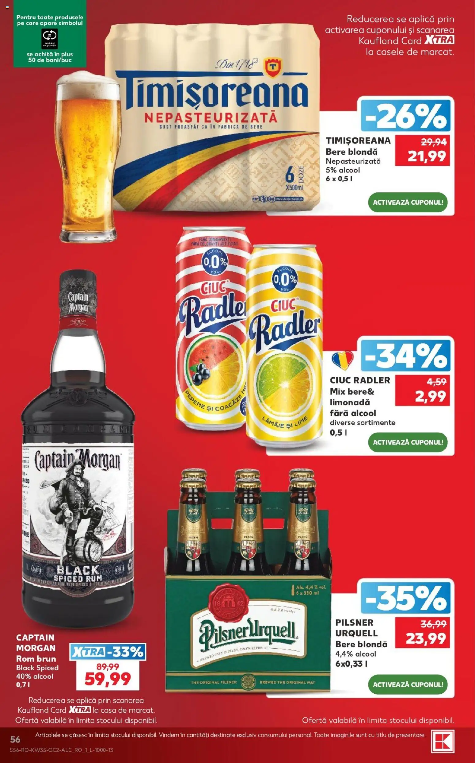 Noul catalog Kaufland – valabil de la 26.08.2026 | Pagină: 56 | Produse: Lime, Limonada, Aplică, Rom