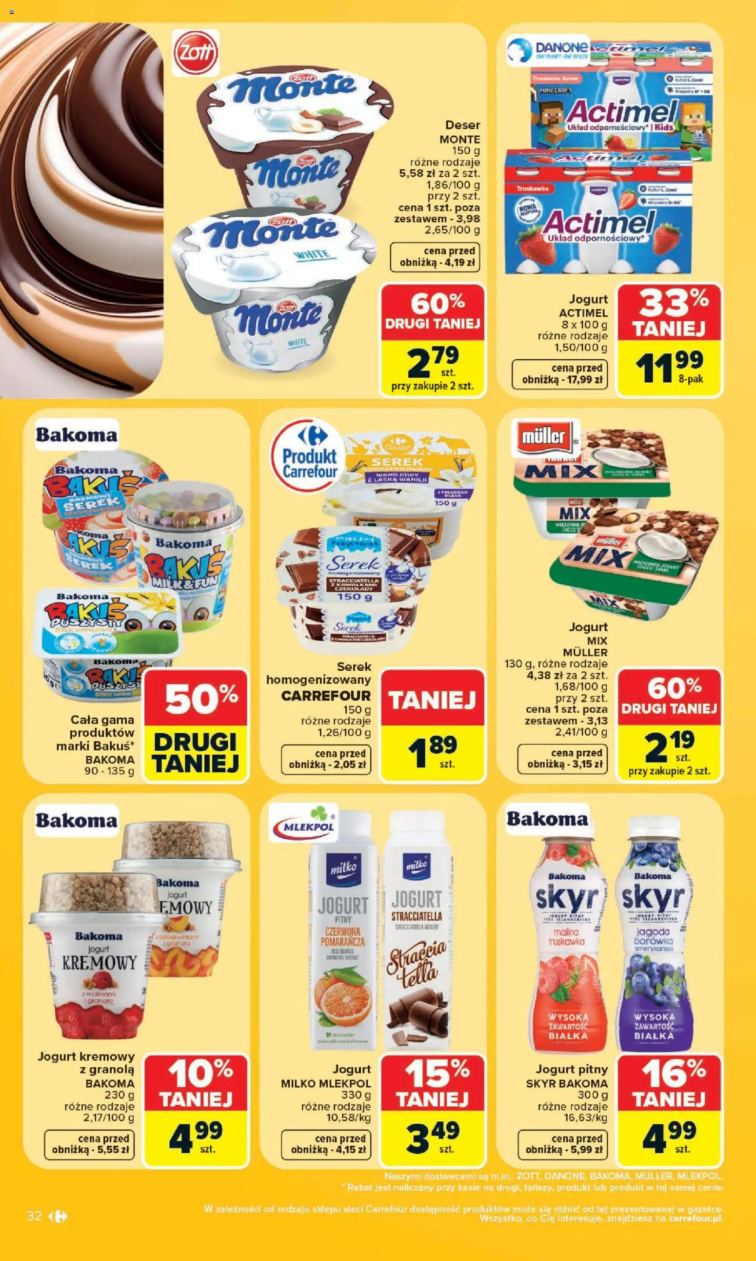 Carrefour gazetka od 13.07.2026 | Strona: 34 | Produkty: Granola, Mleka, Jogurt, Skyr