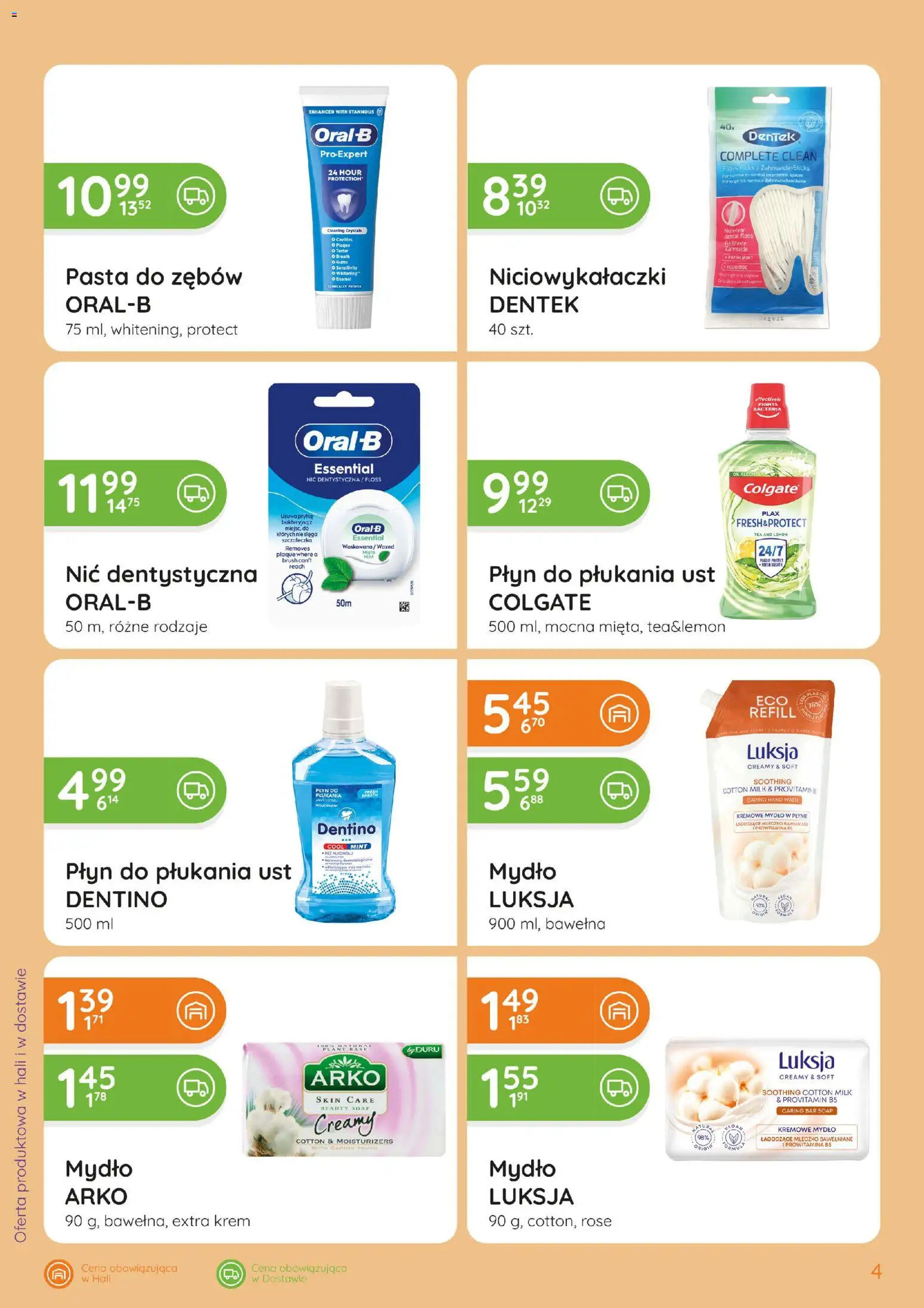 Eurocash gazetka - Katalog Chemiczny od 01.10.2026 | Strona: 4 | Produkty: Kremowe mydło w płynie, Mydło w płynie, Pasta, Pasta do zębów