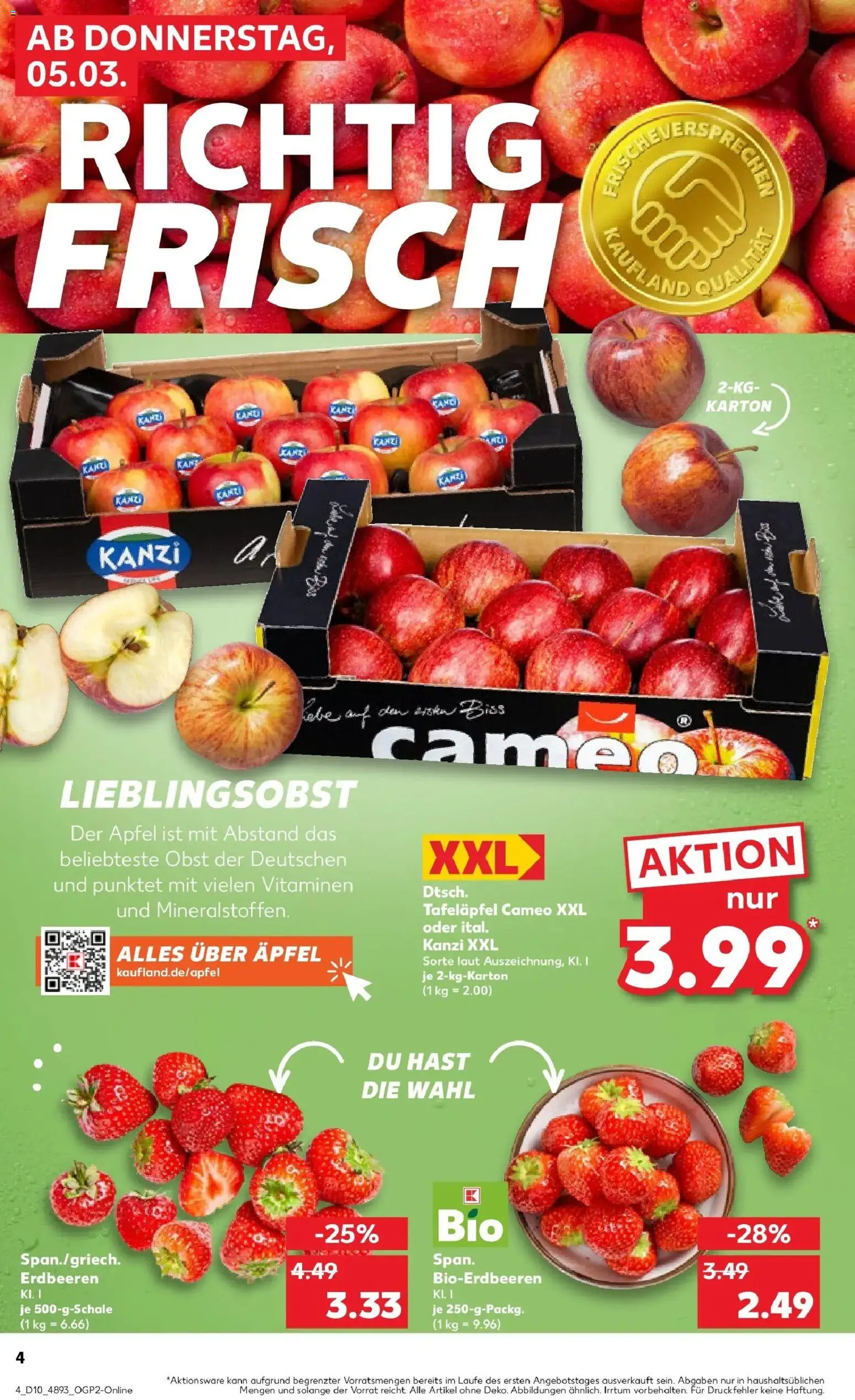 Kaufland Prospekt Lutherstadt Wittenberg	 – gültig ab 02.03.2026 | Seite: 16 | Produkte: Äpfel, Obst, Erdbeeren