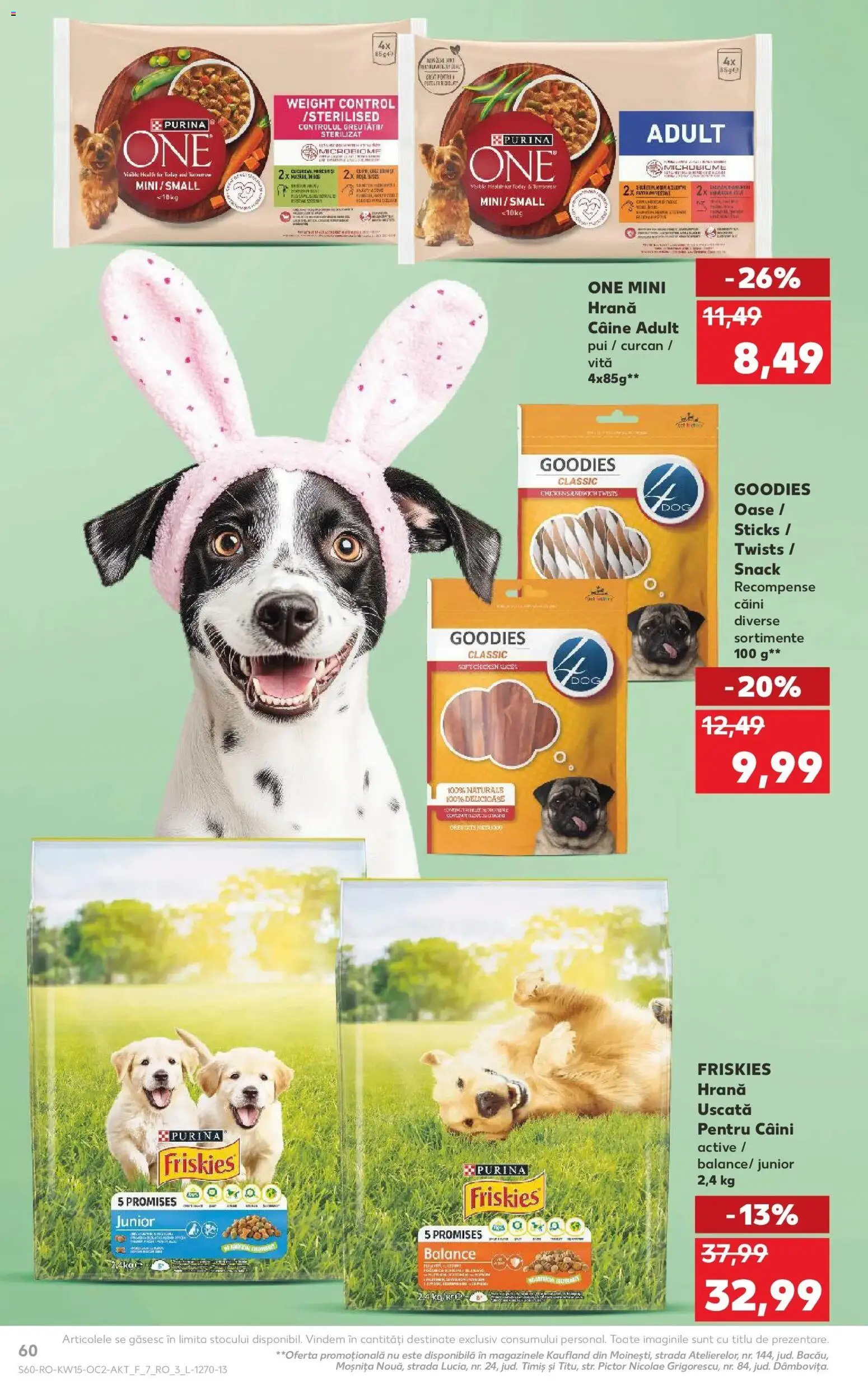 Noul catalog Kaufland – valabil de la 08.04.2026 | Pagină: 60 | Produse: Hrană pentru câini, Hacıyatmaz Kedi Oyuncağı