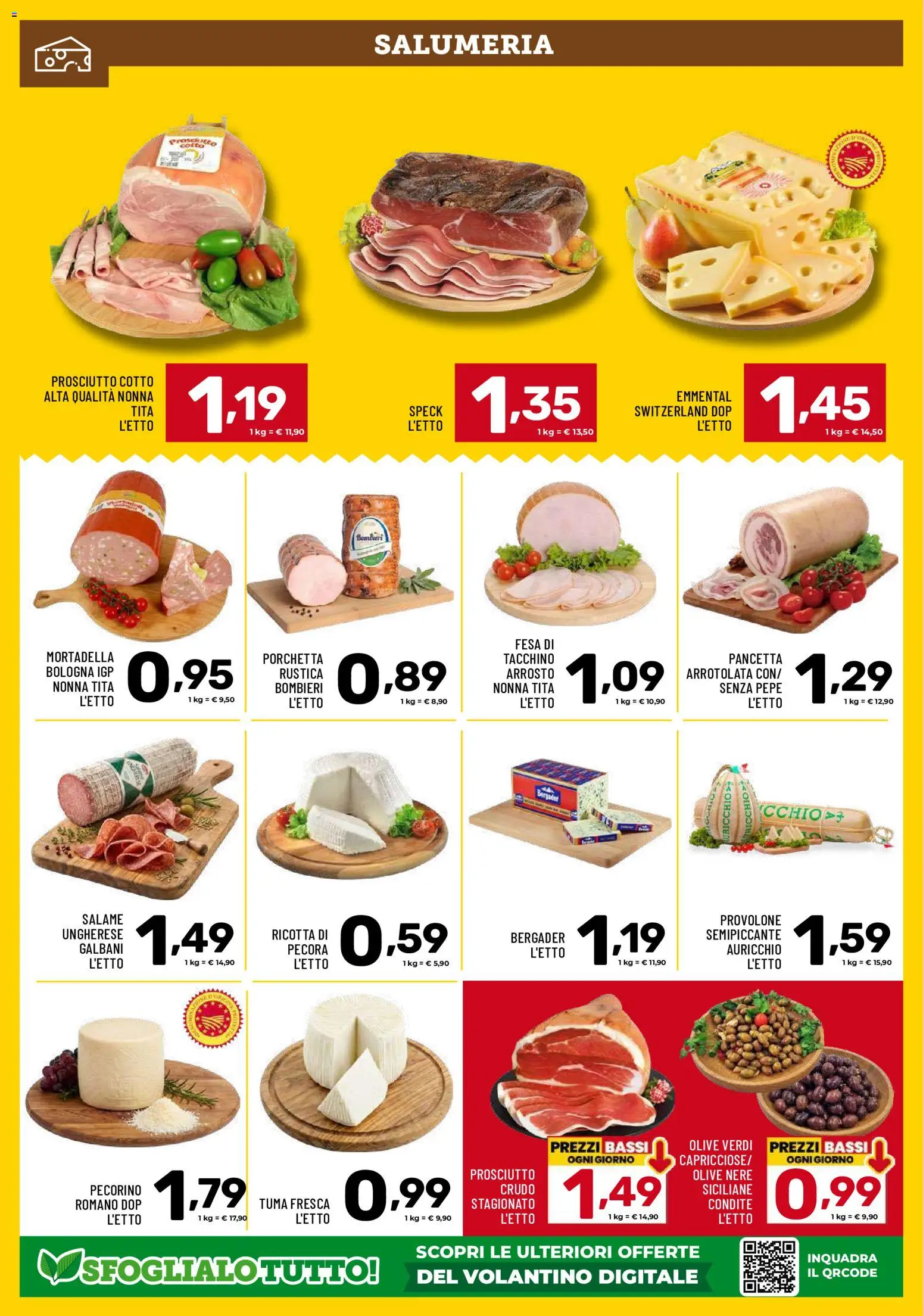 Volantino Il Centesimo del 22.05.2026 | Pagina: 2 | Prodotti: Pepe, Prosciutto, Ricotta, Emmental