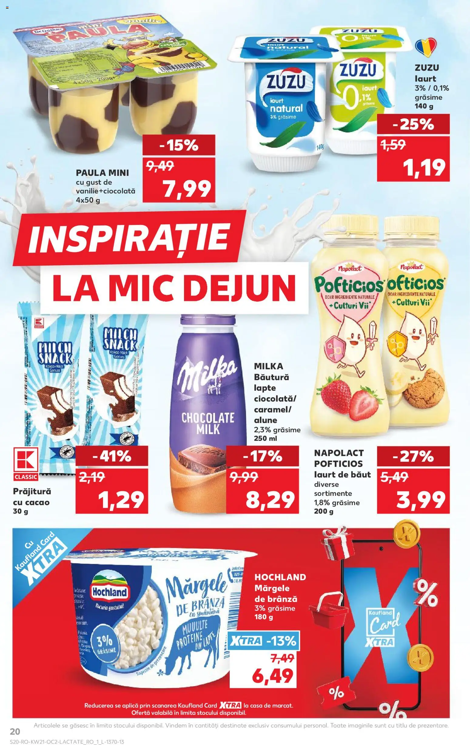 Noul catalog Kaufland – valabil de la 20.05.2026 | Pagină: 20 | Produse: Masaüstü kılıfı, Alune, Lapte, Iaurt