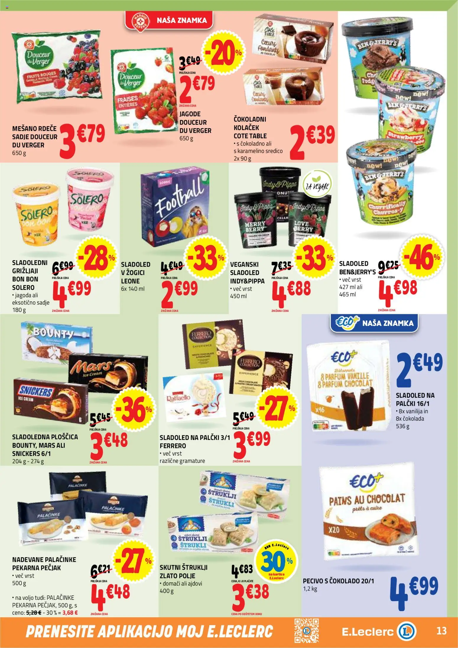 Novi E.leclerc katalog ponudbe – veljaven od 15.07.2026 | Stran: 13 | Izdelki: Štruklji, Pekarna, Parfum, Jagode