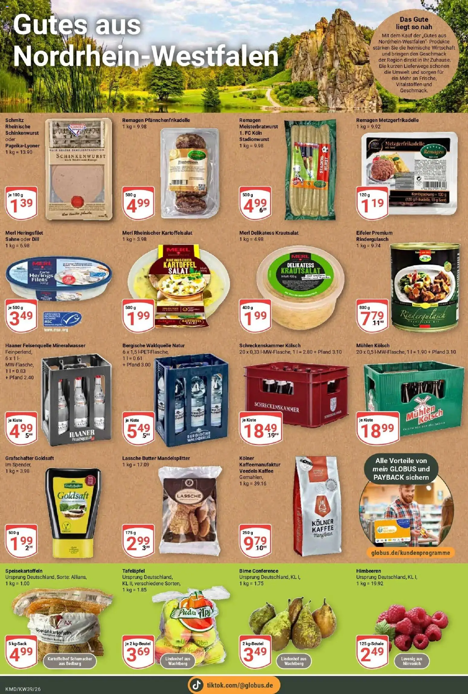 Globus Prospekt Köln (ab 21.09.2026) » Angebote online | Seite: 24 | Produkte: Himbeeren, Wurst, Sahne, Salat